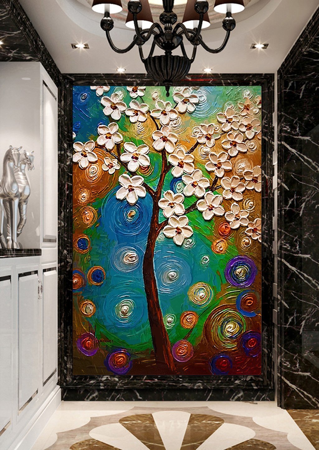 3D Tree Flower 651 Wall Murals Wallpaper AJ Wallpaper 2