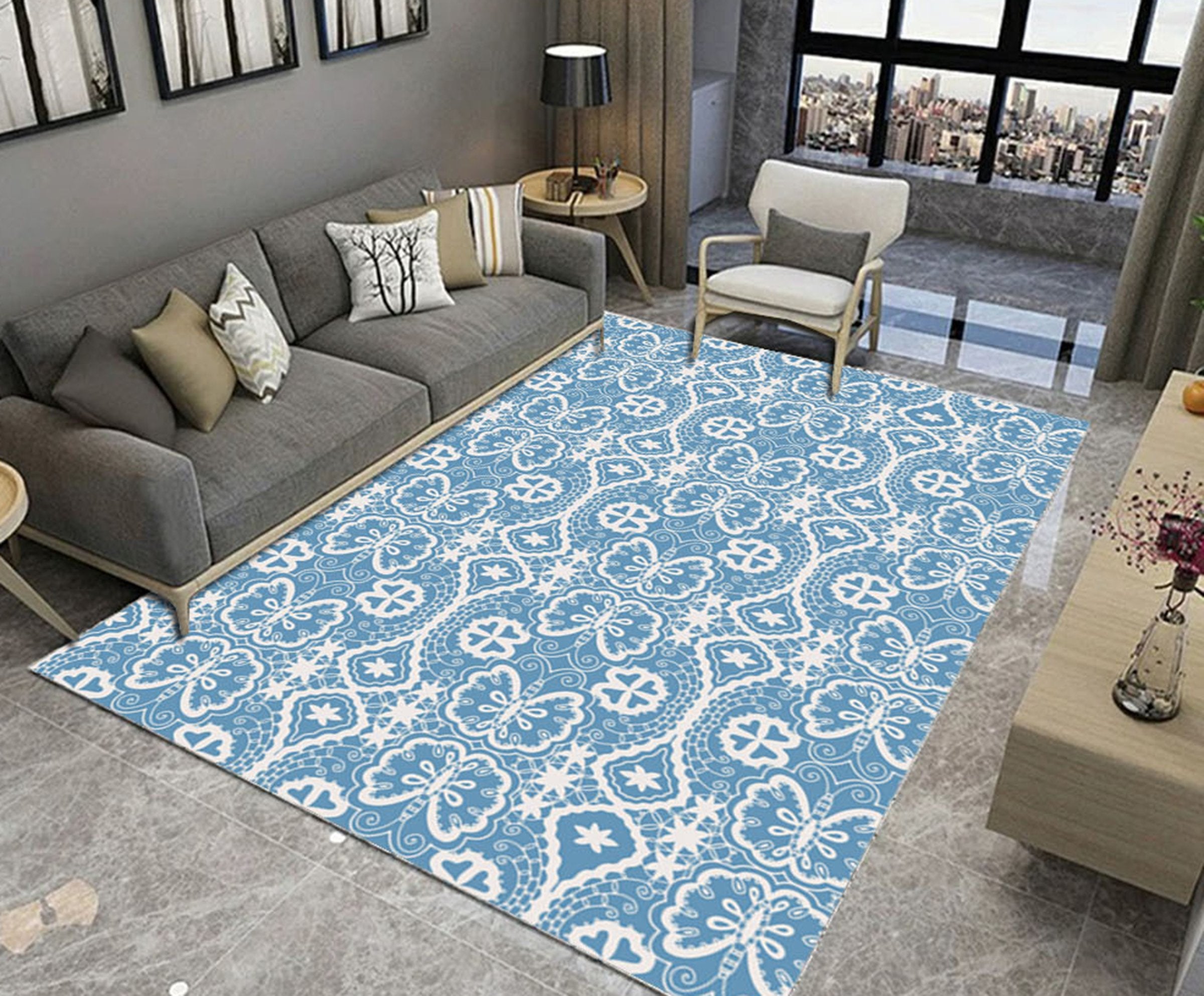 3D Colored Flowers WG528 Non Slip Rug Mat Mat AJ Creativity Home