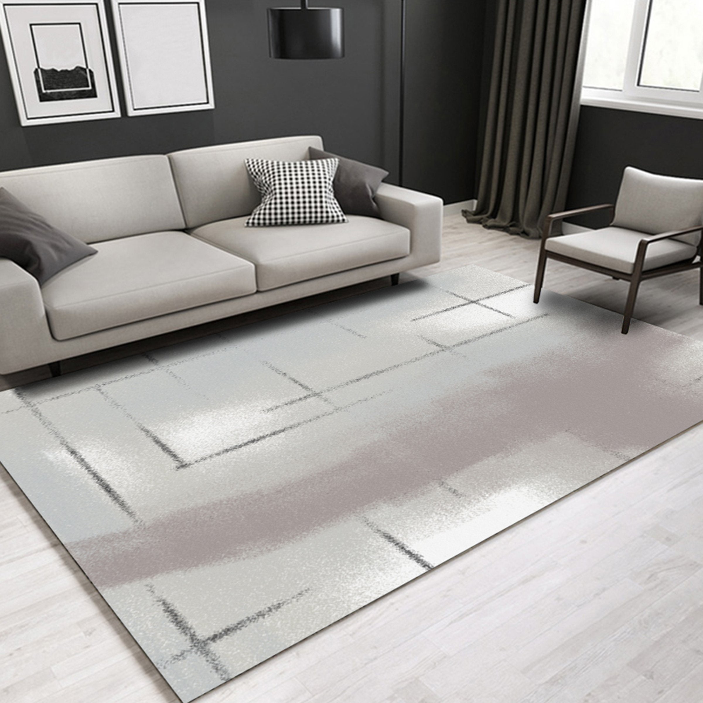 3D Black Lines WG221 Non Slip Rug Mat Mat AJ Creativity Home