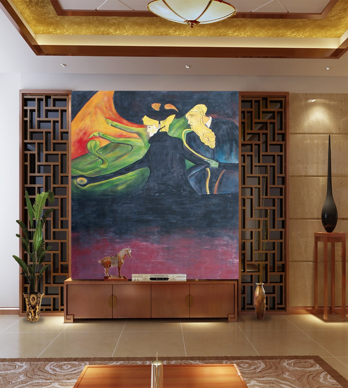 Figures Painting Wallpaper AJ Wallpaper