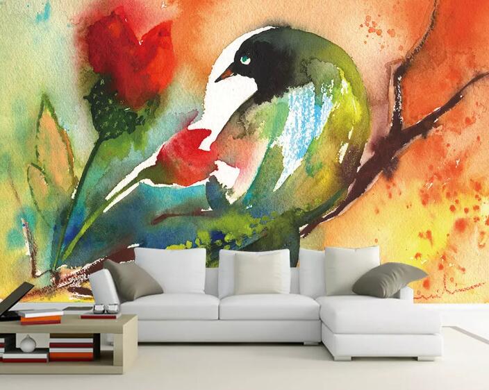 3D Color Bird WG96 Wall Murals Wallpaper AJ Wallpaper 2