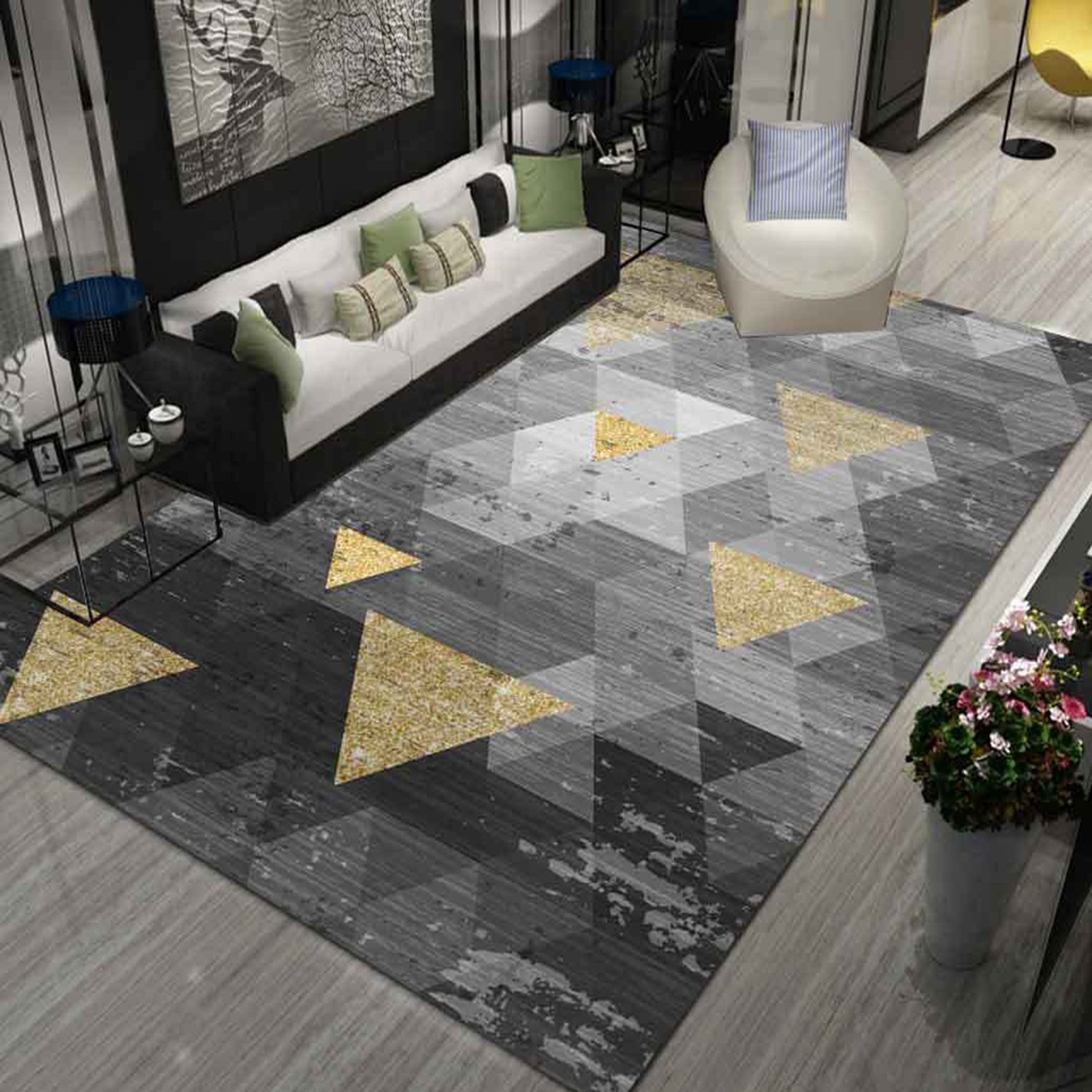 3D Colored Diamond WG573 Non Slip Rug Mat Mat AJ Creativity Home
