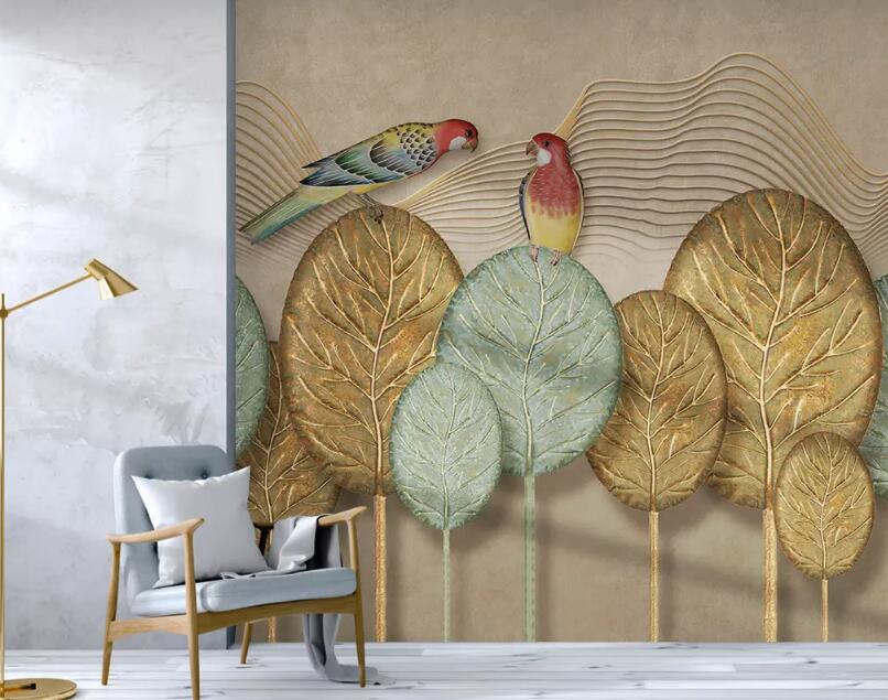 3D Forest Bird WG25 Wall Murals Wallpaper AJ Wallpaper 2