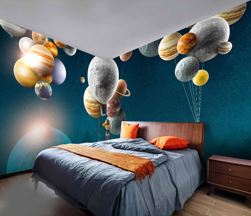 3D Color Planet WC065 Wall Murals
