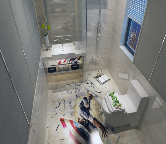 3D Frisbee 026 Floor Mural Wallpaper AJ Wallpaper 2