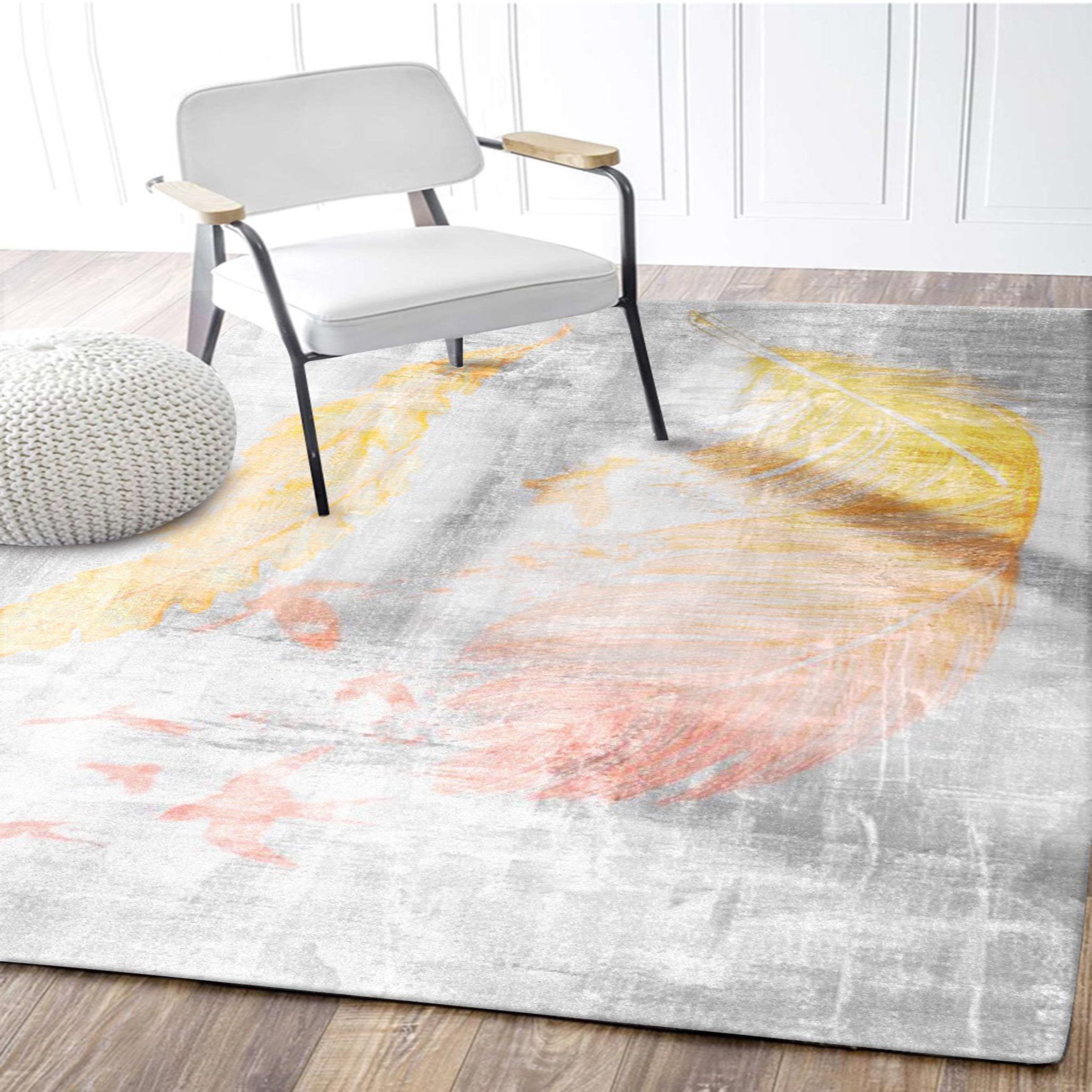 3D Colored Feather WG051 Non Slip Rug Mat Mat AJ Creativity Home