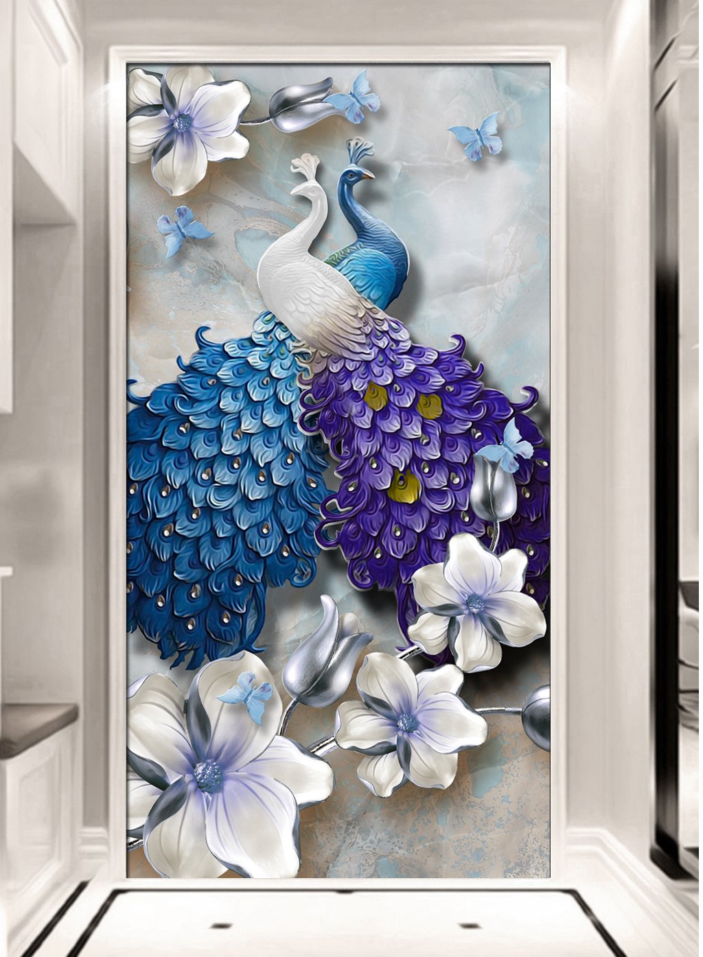 3D Peacock 444 Wall Murals Wallpaper AJ Wallpaper 2