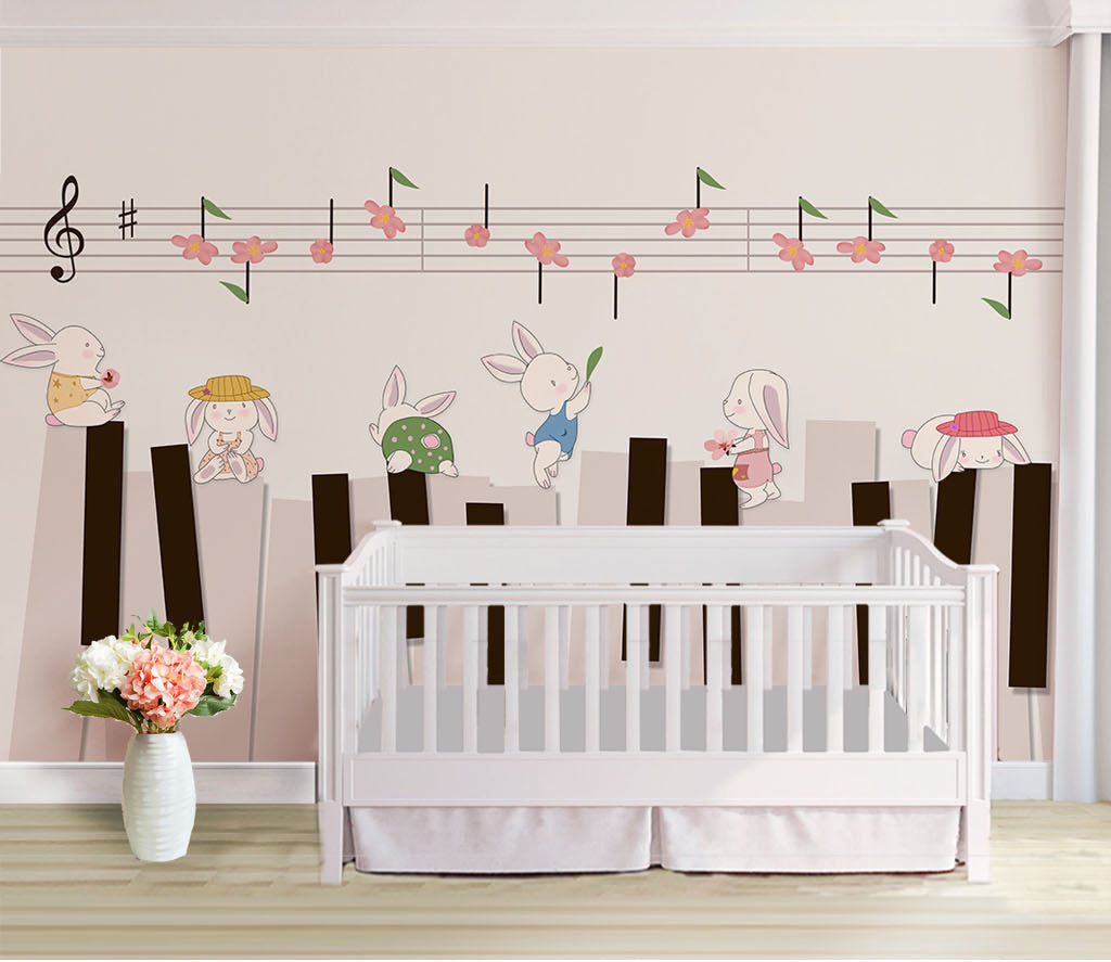 3D Piano Symbol WC019 Wall Murals