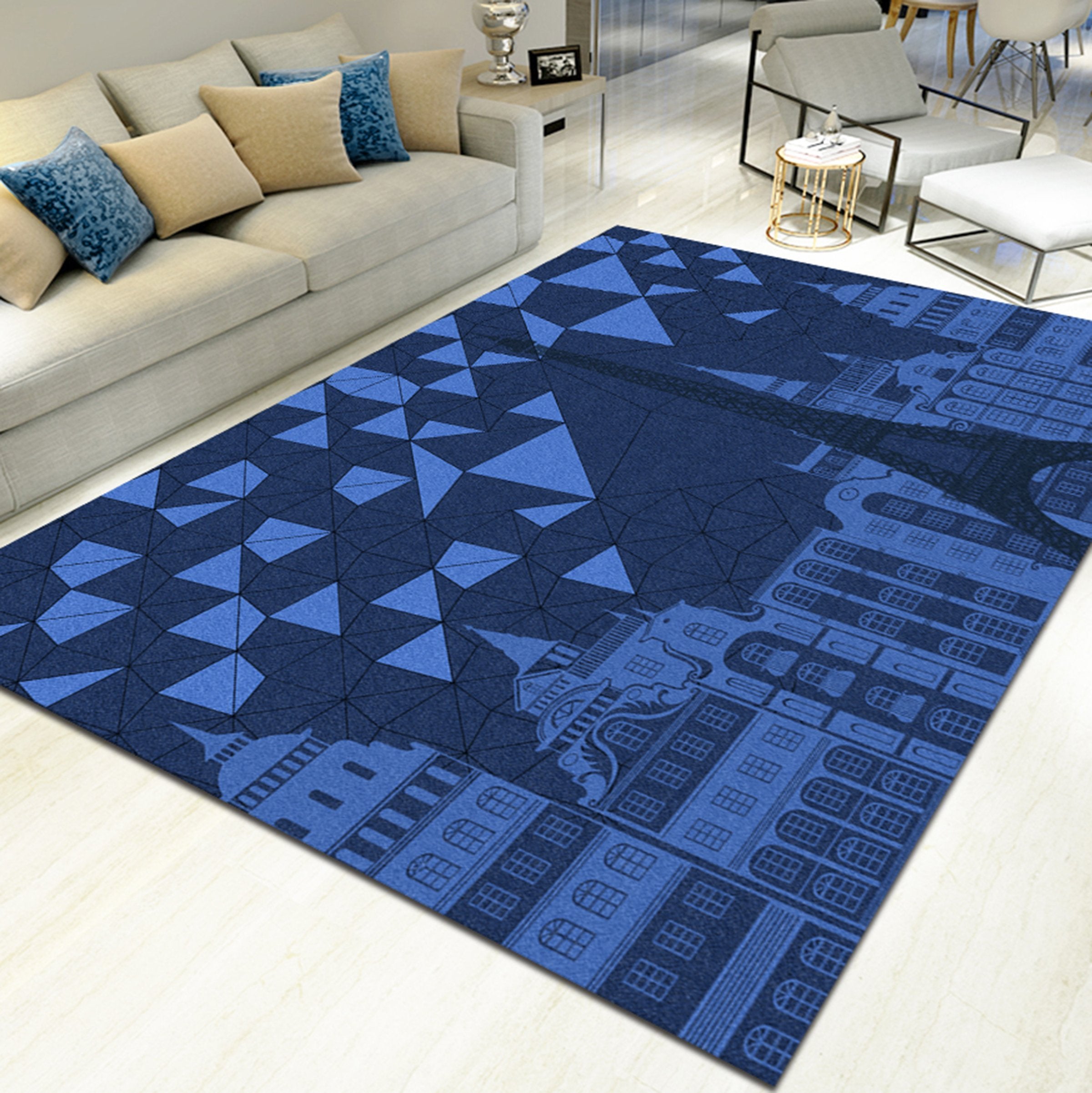3D Blue City WG567 Non Slip Rug Mat Mat AJ Creativity Home