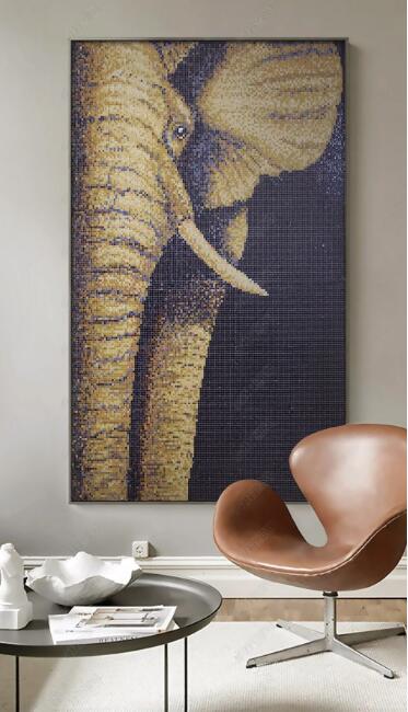 3D Cute Elephant WC286 Wall Murals