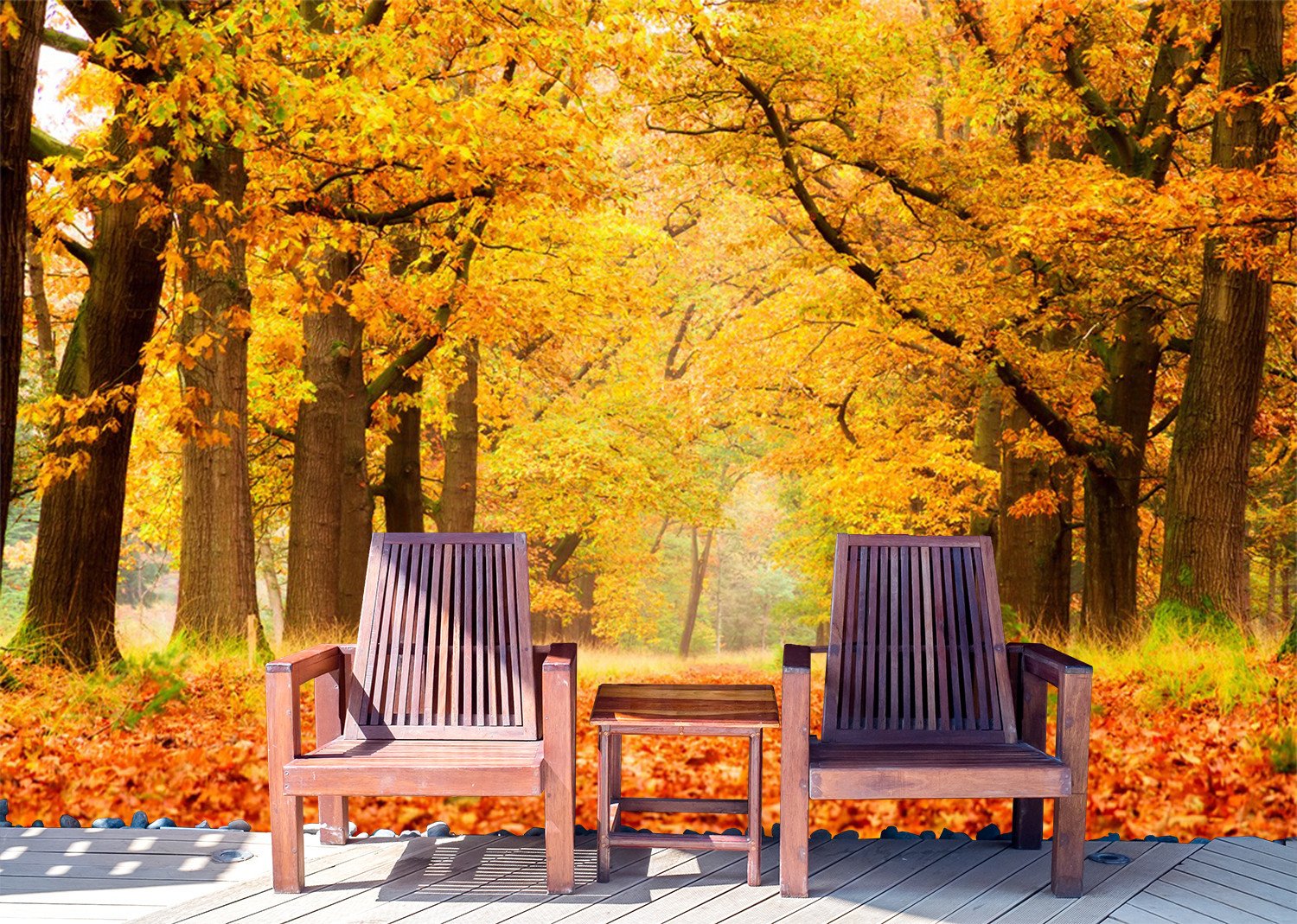 3D Autumn Forest Path 1 Wallpaper AJ Wallpaper