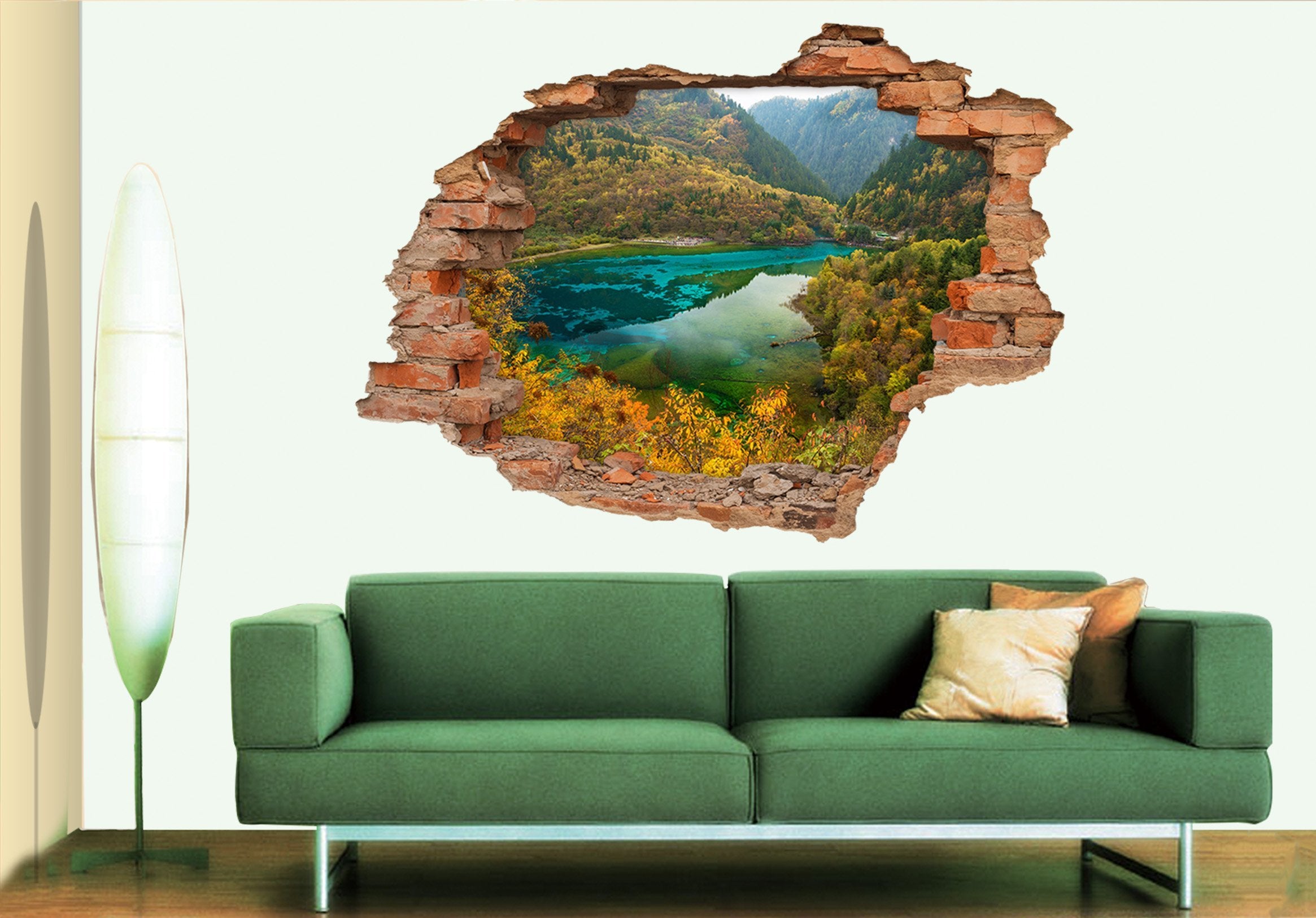 3D Beautiful Garden Scenery 194 Broken Wall Murals Wallpaper AJ Wallpaper