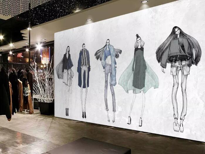 3D Fashion Model WG07 Wall Murals Wallpaper AJ Wallpaper 2