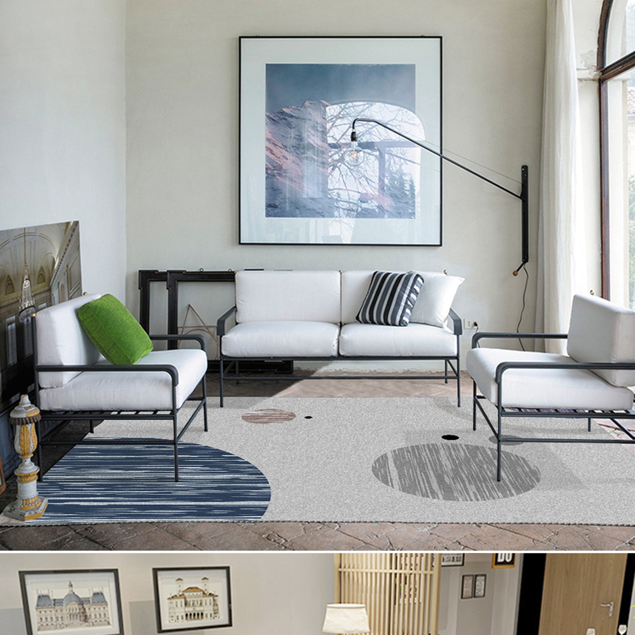 3D Modern Round WG545 Non Slip Rug Mat Mat AJ Creativity Home