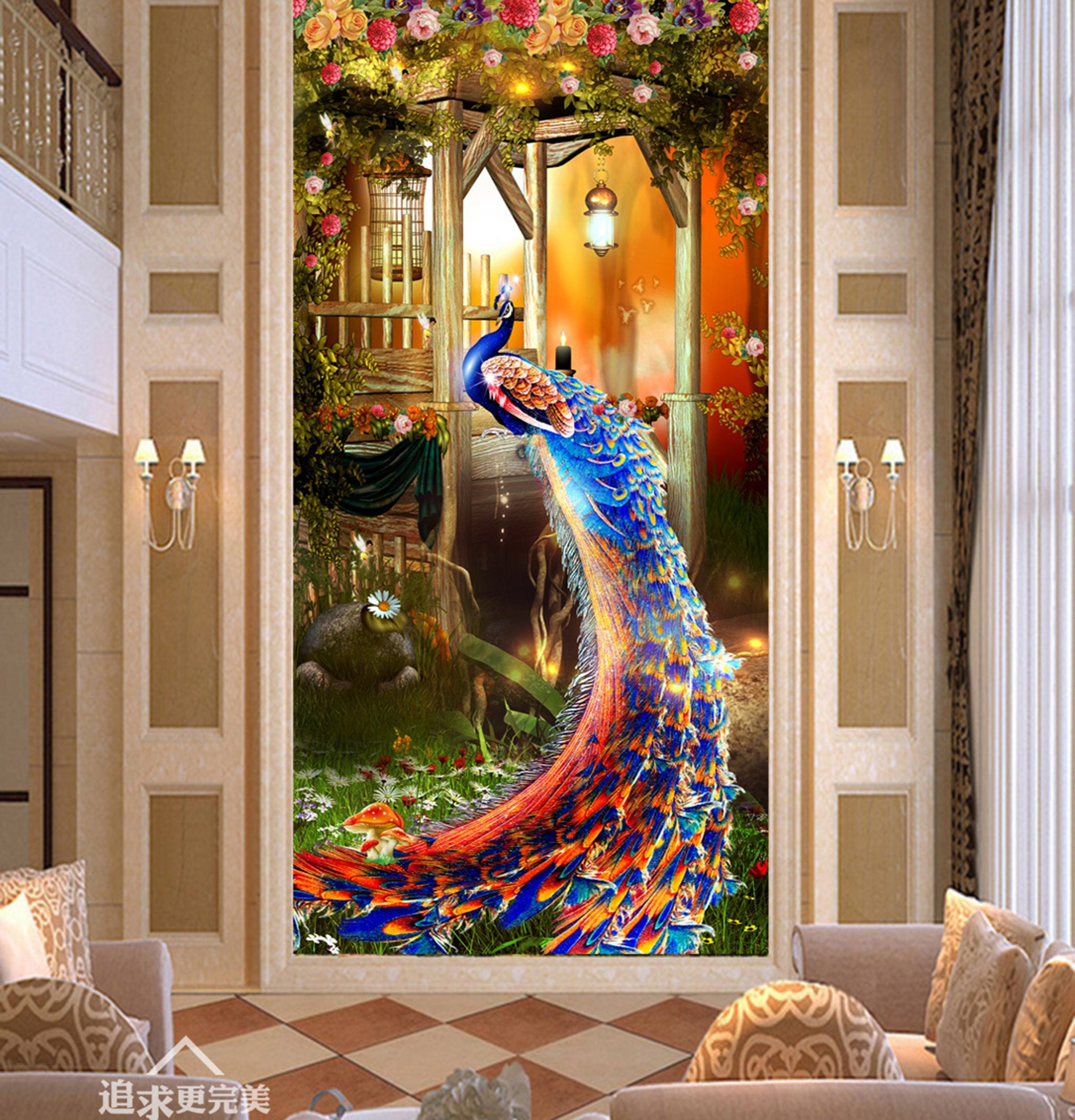 3D Peacock 56 Wall Murals Wallpaper AJ Wallpaper 2