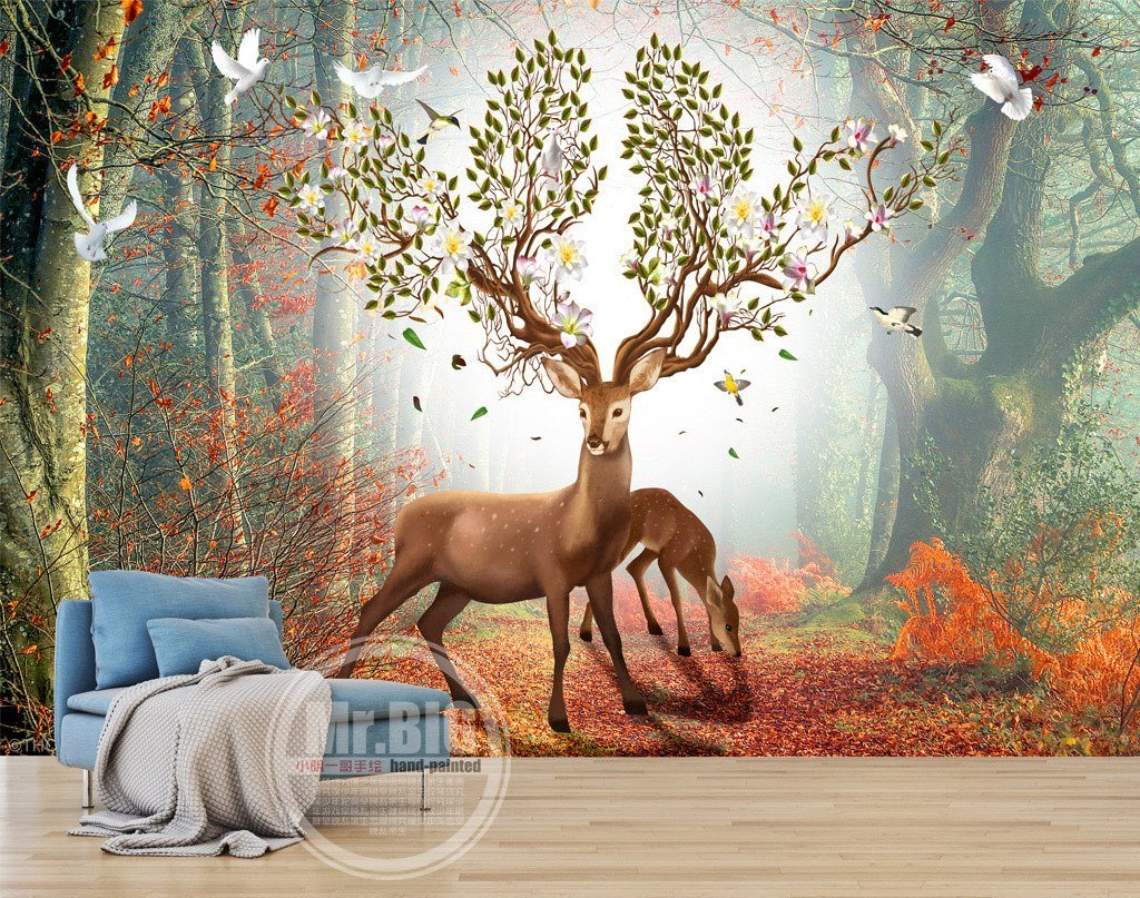 3D Elk 305 Wall Murals Wallpaper AJ Wallpaper 2