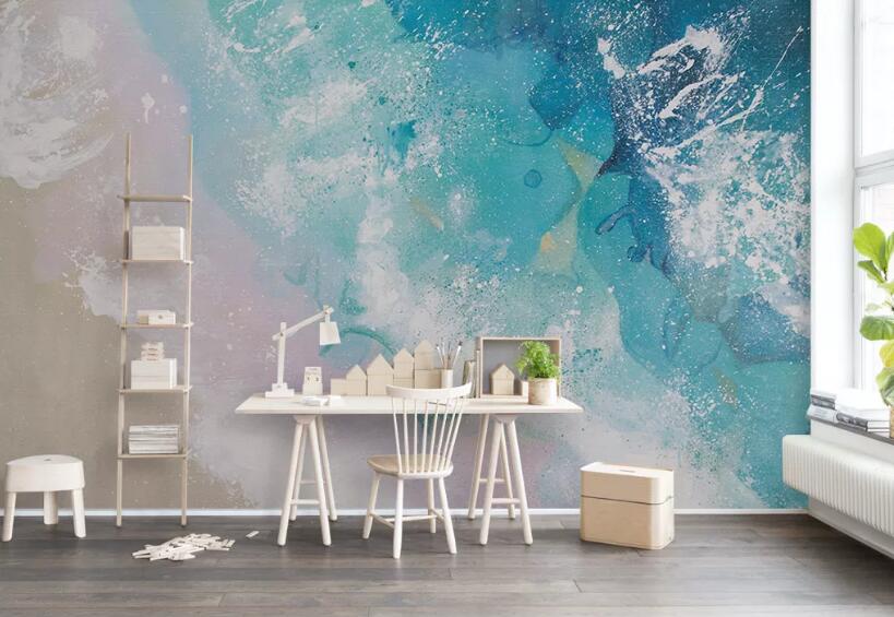 3D Blue Ocean Wave 302 Wall Murals Wallpaper AJ Wallpaper 2