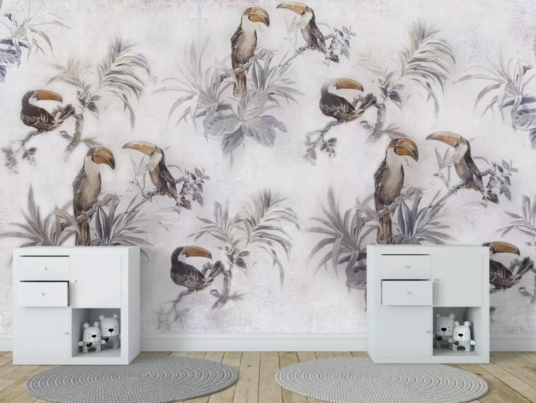 3D Toucan Grass WG779 Wall Murals