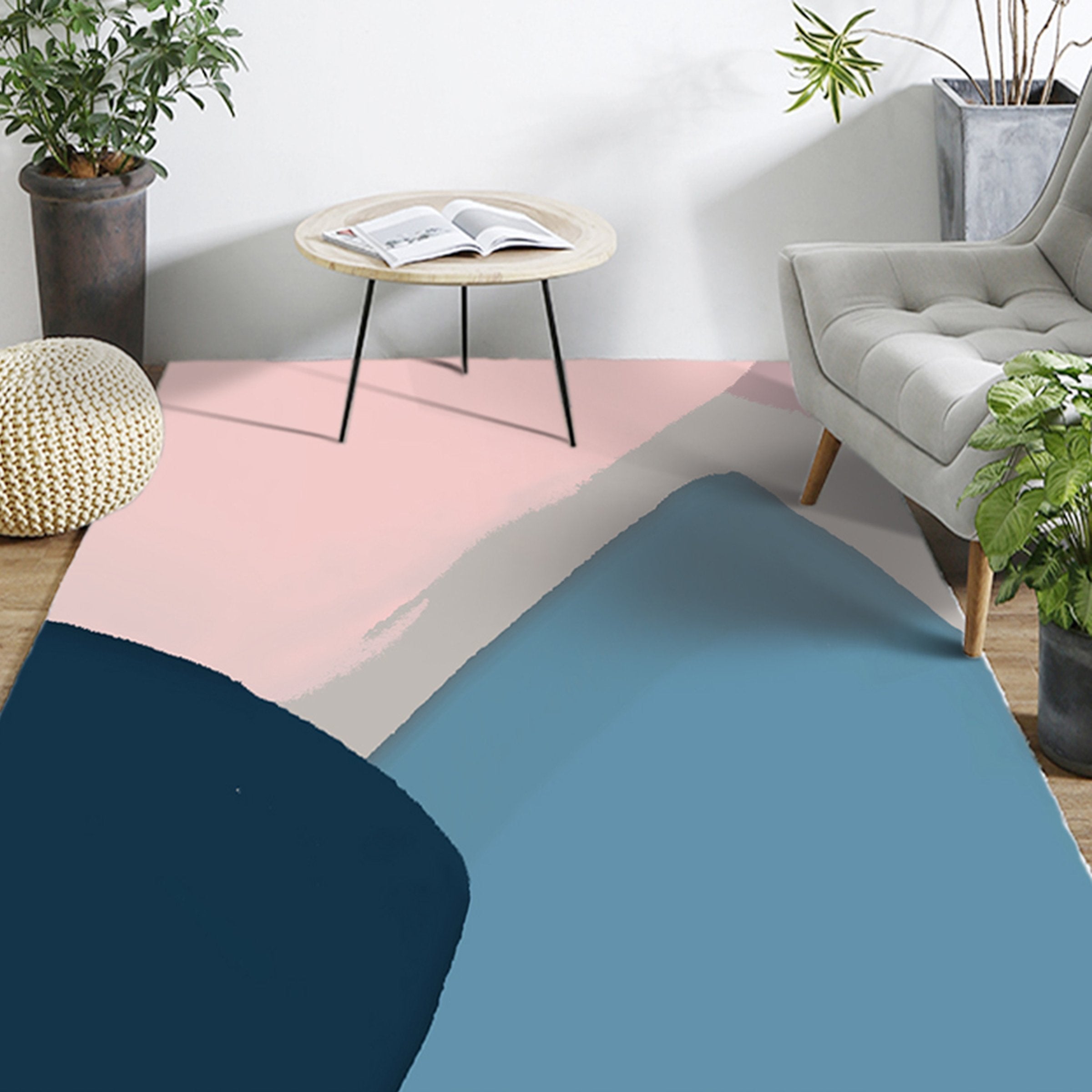 3D Colored Lines WG288 Non Slip Rug Mat Mat AJ Creativity Home