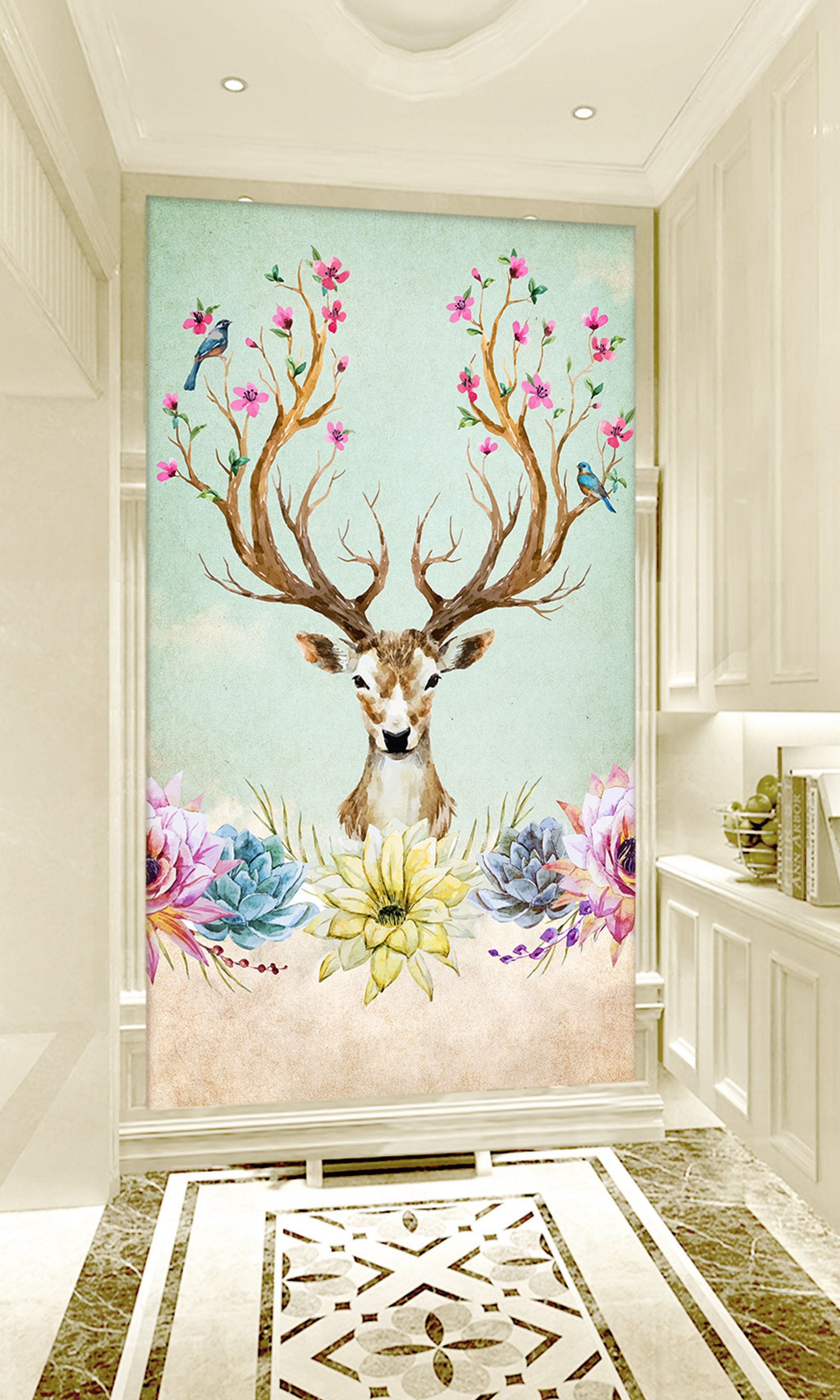 3D Elk Antler 103 Wall Murals Wallpaper AJ Wallpaper 2