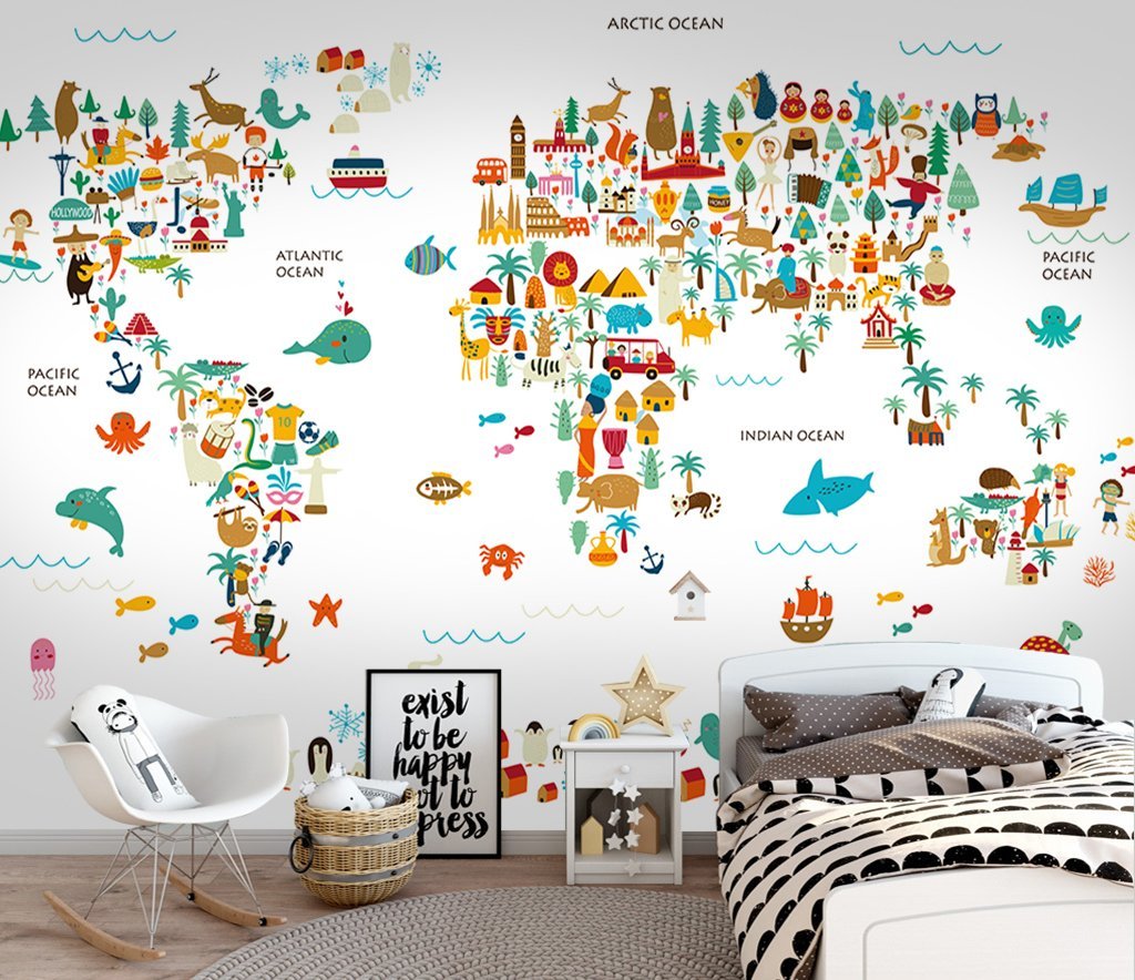 3D Animal Map 844 Wall Murals Wallpaper AJ Wallpaper 2