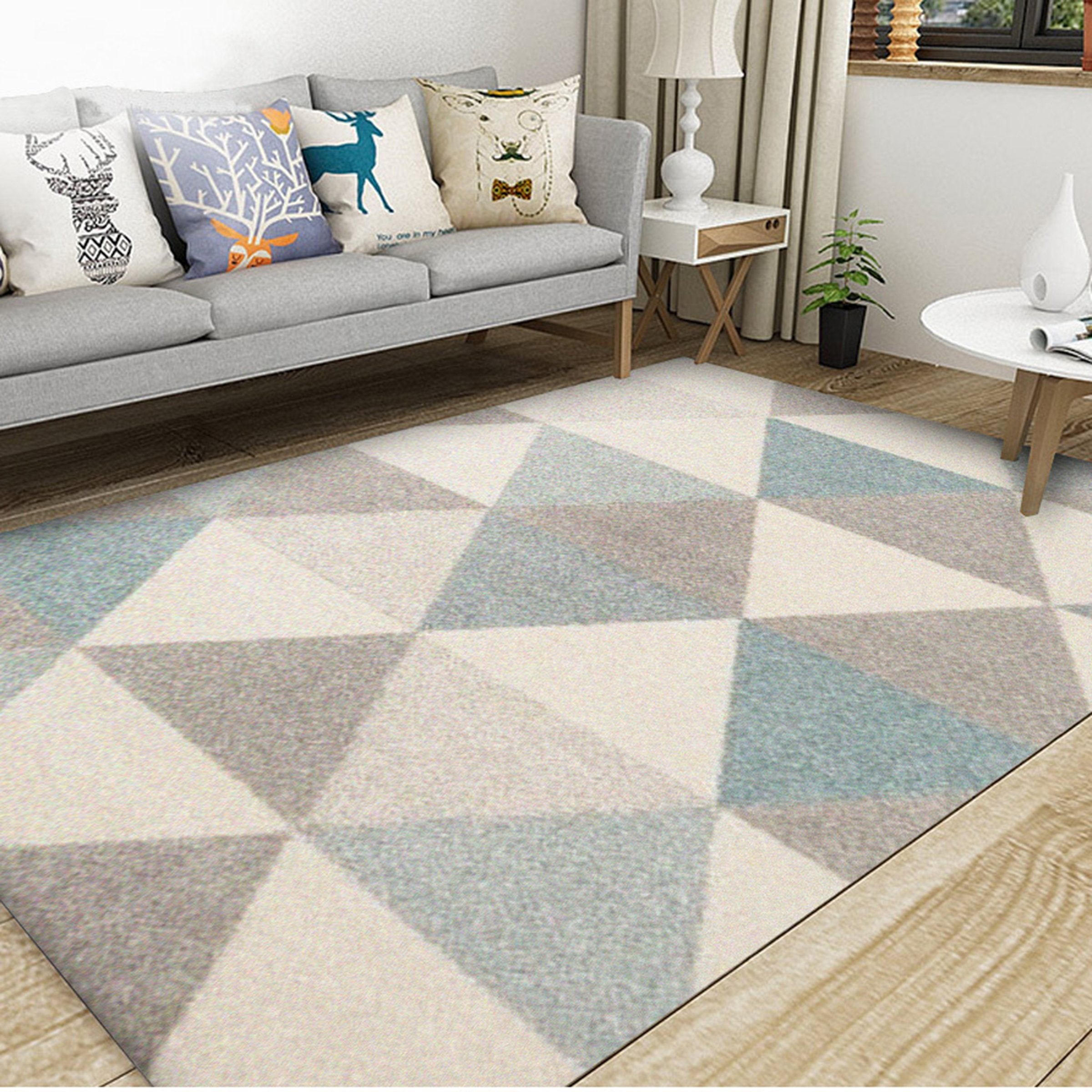 3D Color Geometry WG193 Non Slip Rug Mat Mat AJ Creativity Home