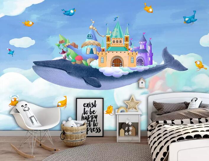 3D Whale Castle WG47 Wall Murals Wallpaper AJ Wallpaper 2