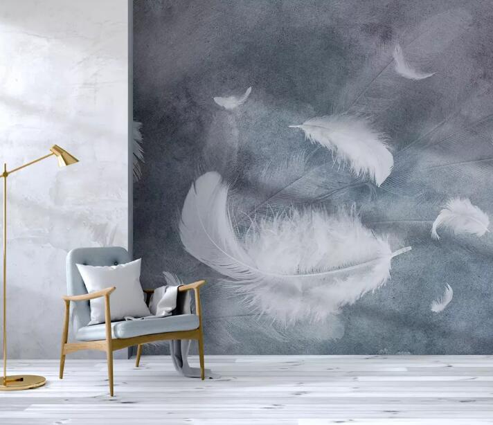 3D Swan Feather WG981 Wall Murals