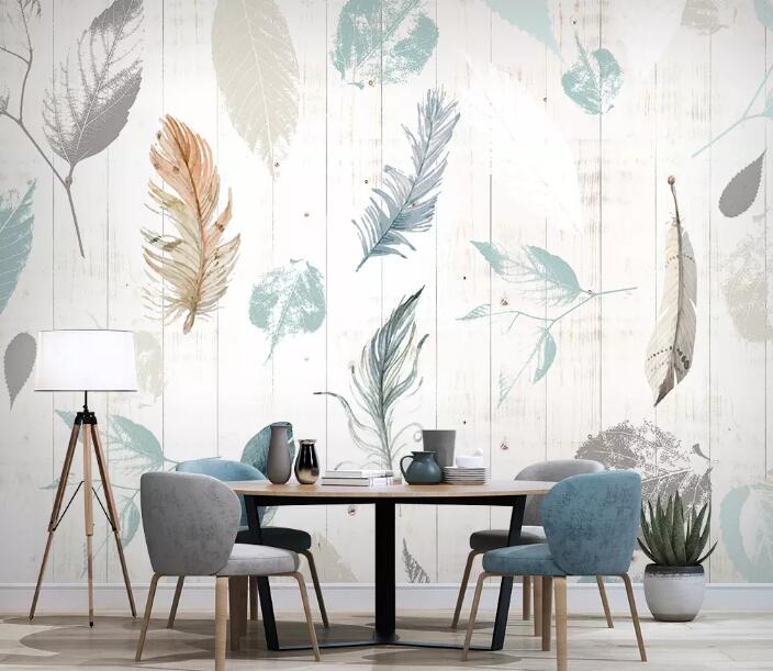3D Colored Feather WG02 Wall Murals Wallpaper AJ Wallpaper 2