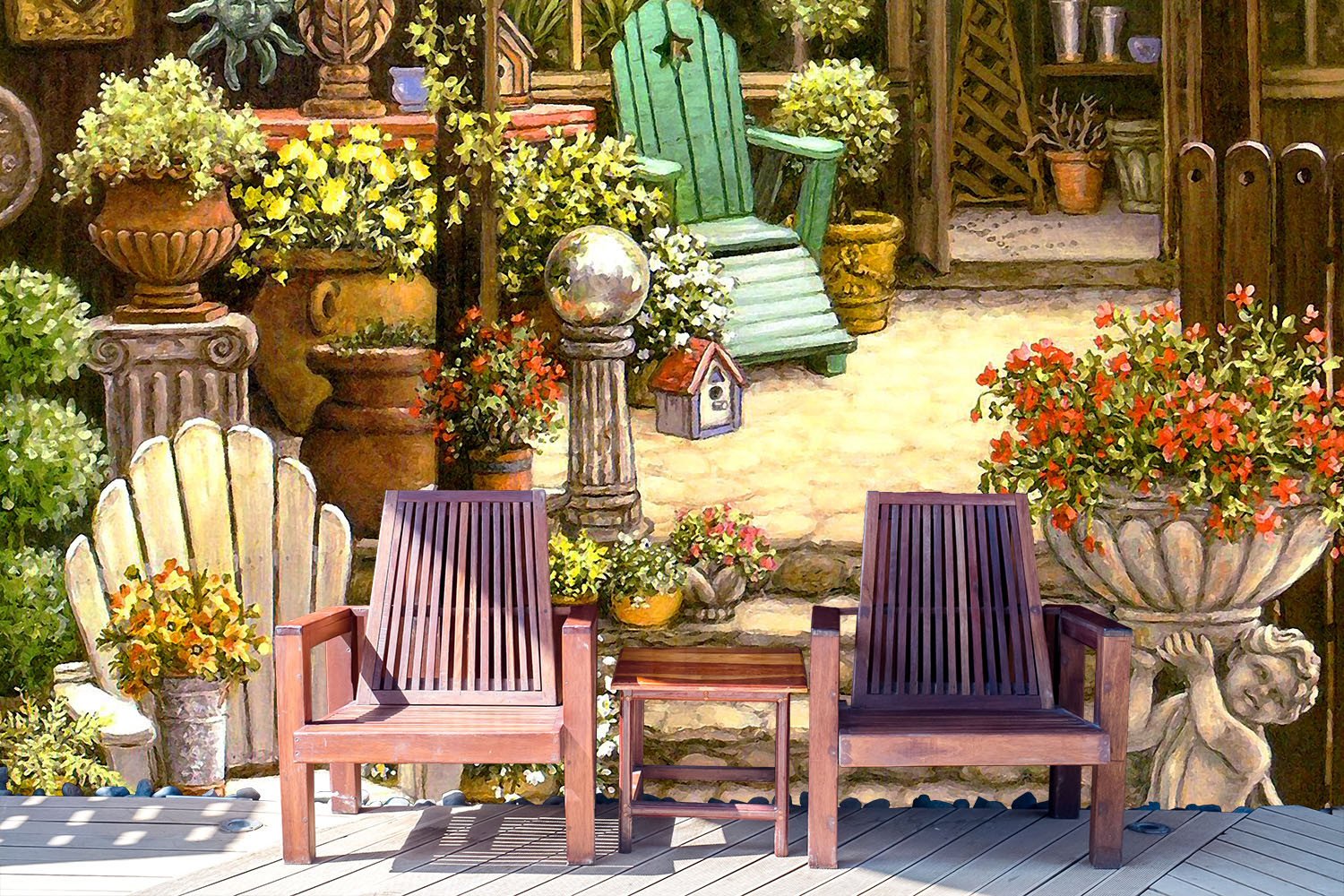 Yard Potted Plants Wallpaper AJ Wallpaper