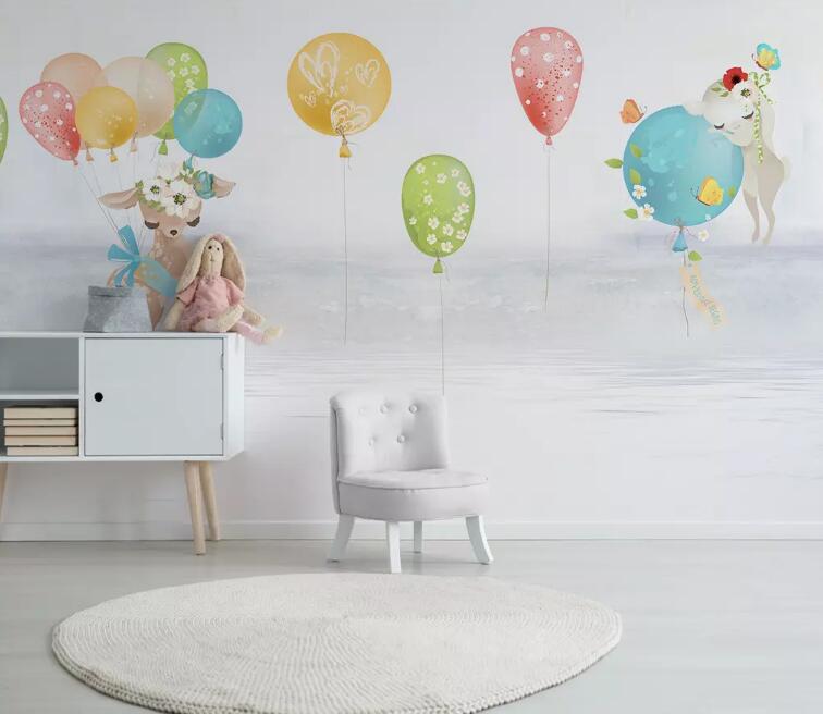 3D Balloon Deer WG863 Wall Murals