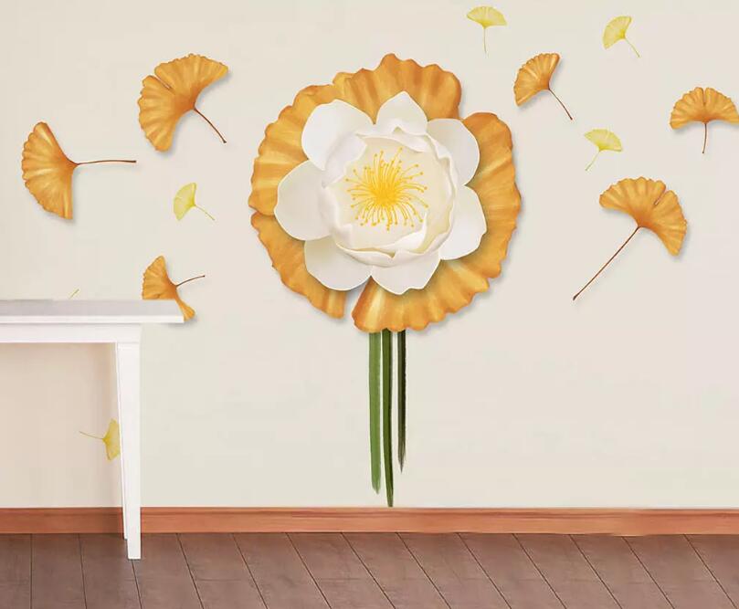 3D Leaves Flowers WG39 Wall Murals Wallpaper AJ Wallpaper 2