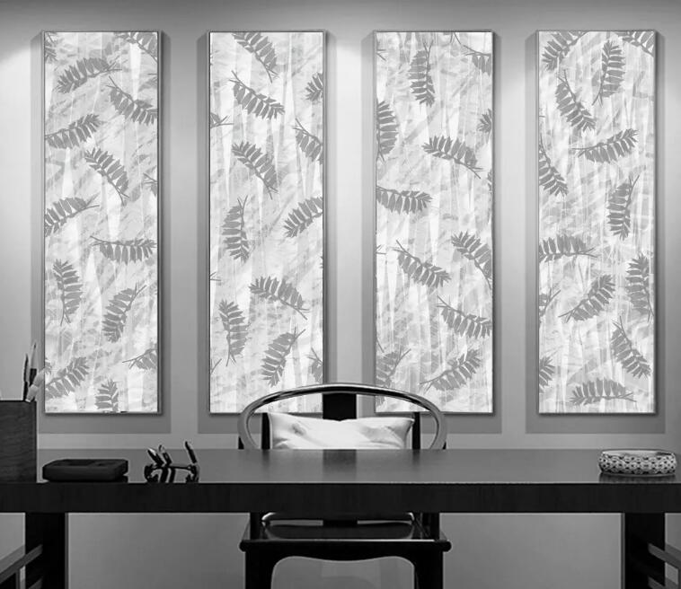 3D Gray Leaves WG64 Wall Murals Wallpaper AJ Wallpaper 2