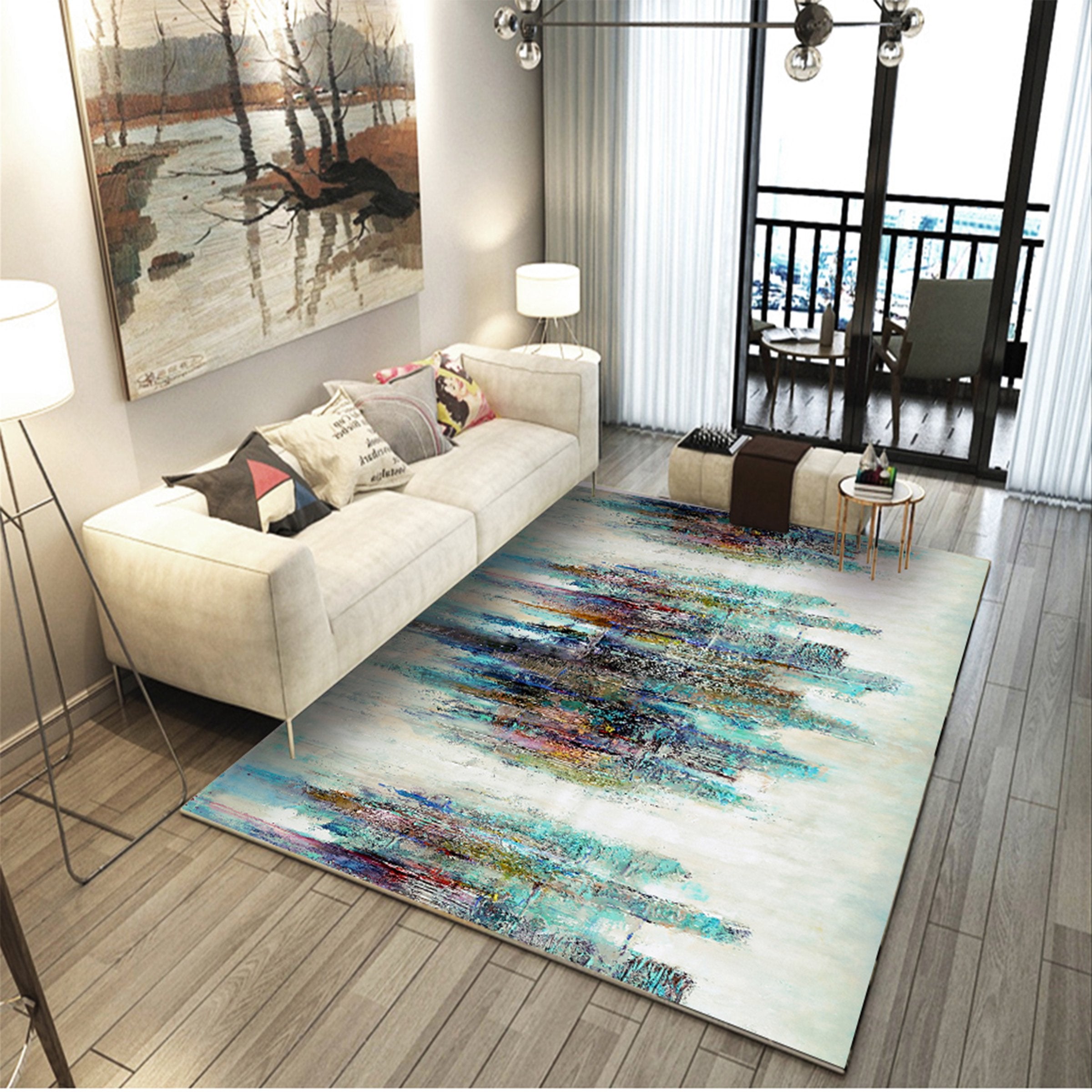 3D Color Stripe WG154 Non Slip Rug Mat Mat AJ Creativity Home