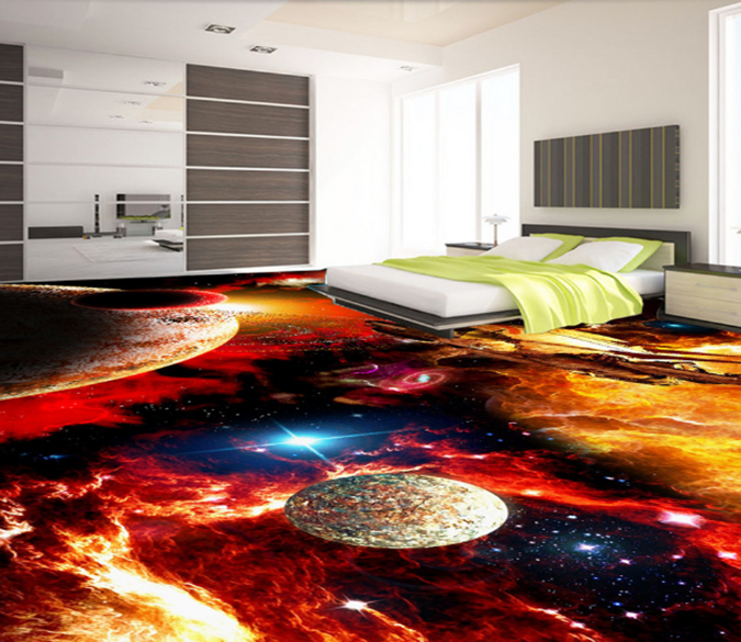 3D Planet 280 Floor Mural Wallpaper AJ Wallpaper 2