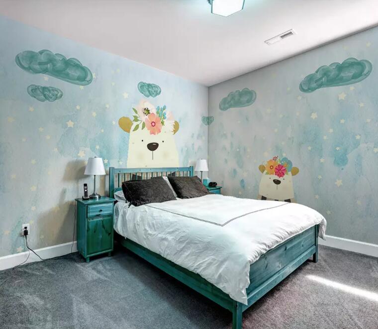 3D Little White Bear WG46 Wall Murals Wallpaper AJ Wallpaper 2