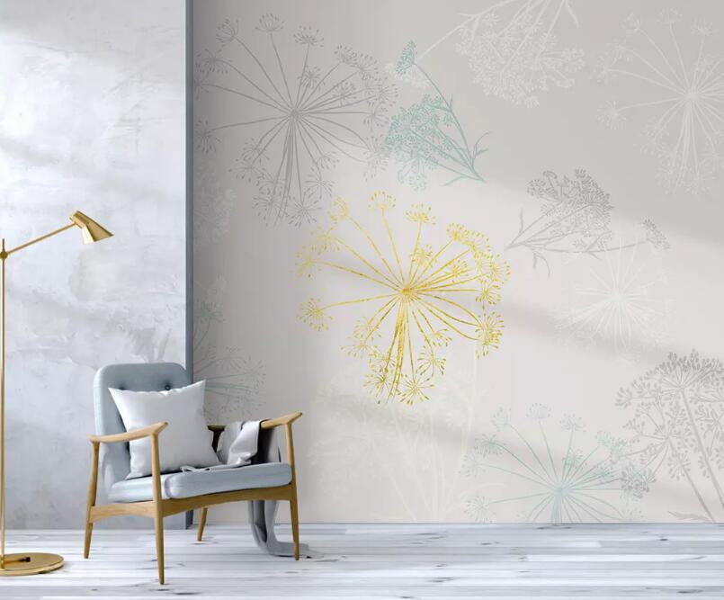 3D Colored Dandelion WG33 Wall Murals Wallpaper AJ Wallpaper 2