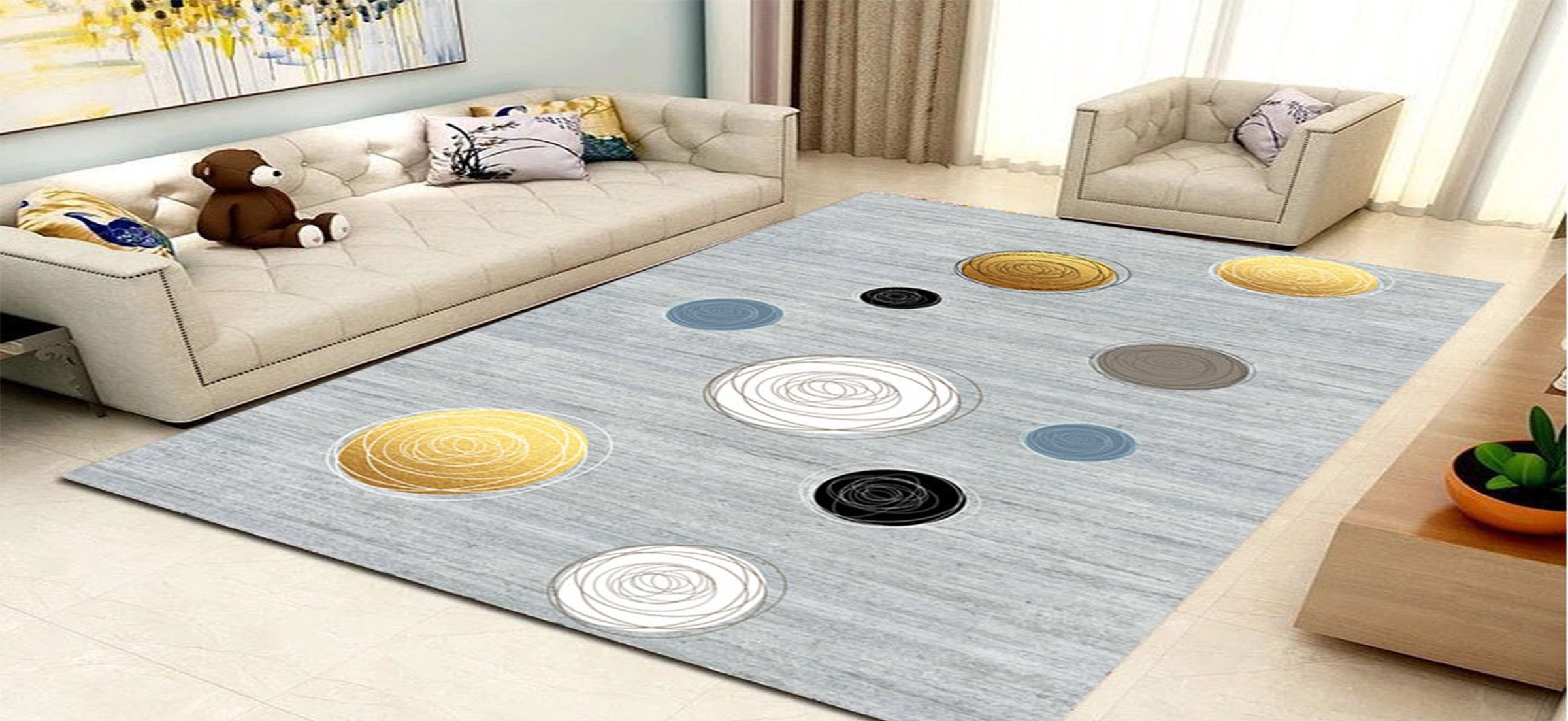 3D Colored Circle WG087 Non Slip Rug Mat Mat AJ Creativity Home