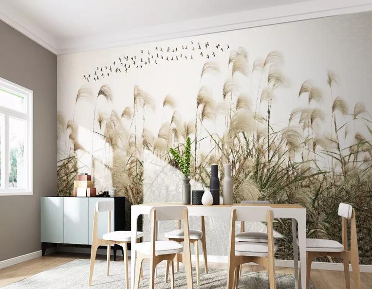 3D Reed Flying Bird WG21 Wall Murals Wallpaper AJ Wallpaper 2