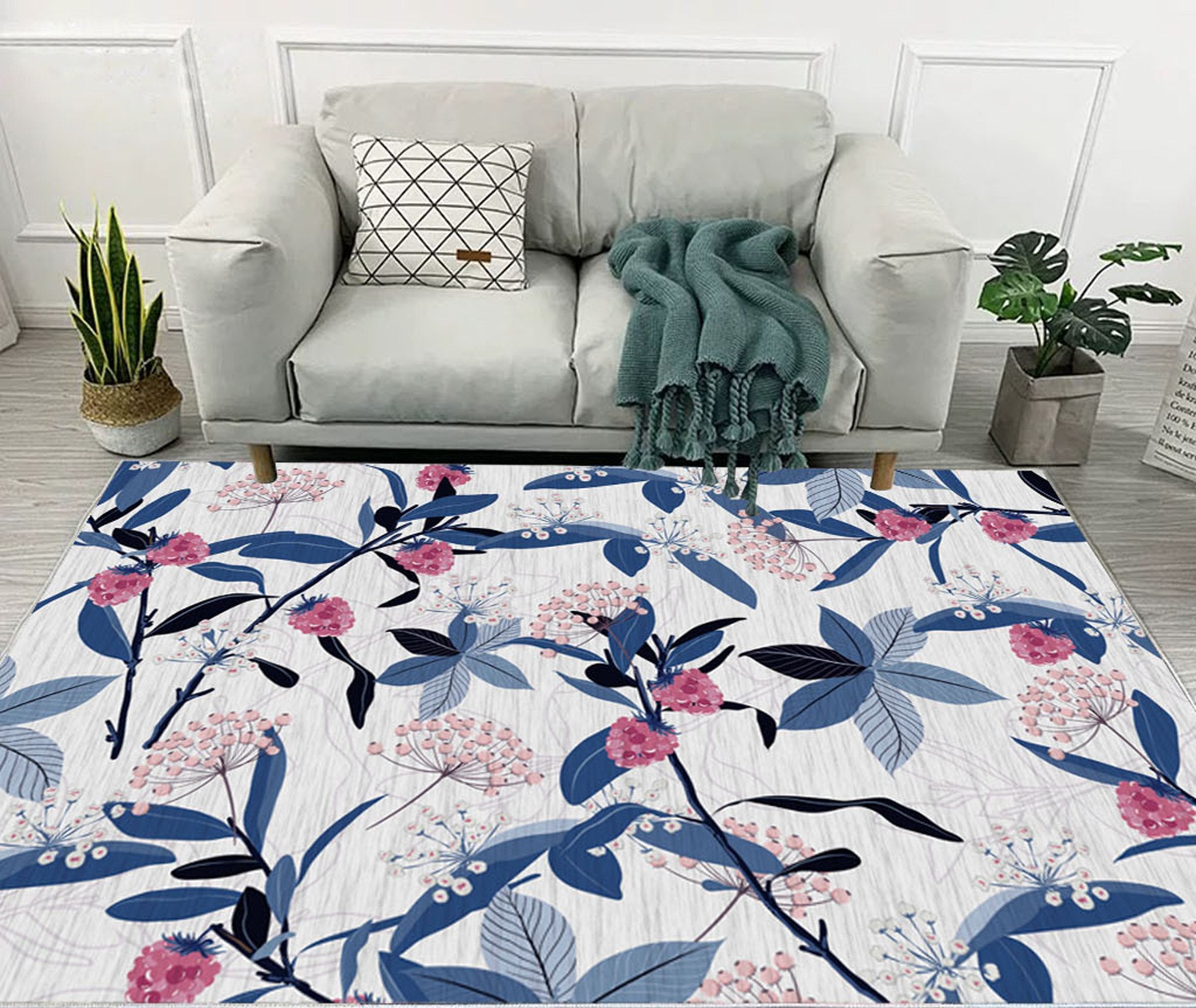 3D Colored Flowers WG513 Non Slip Rug Mat Mat AJ Creativity Home