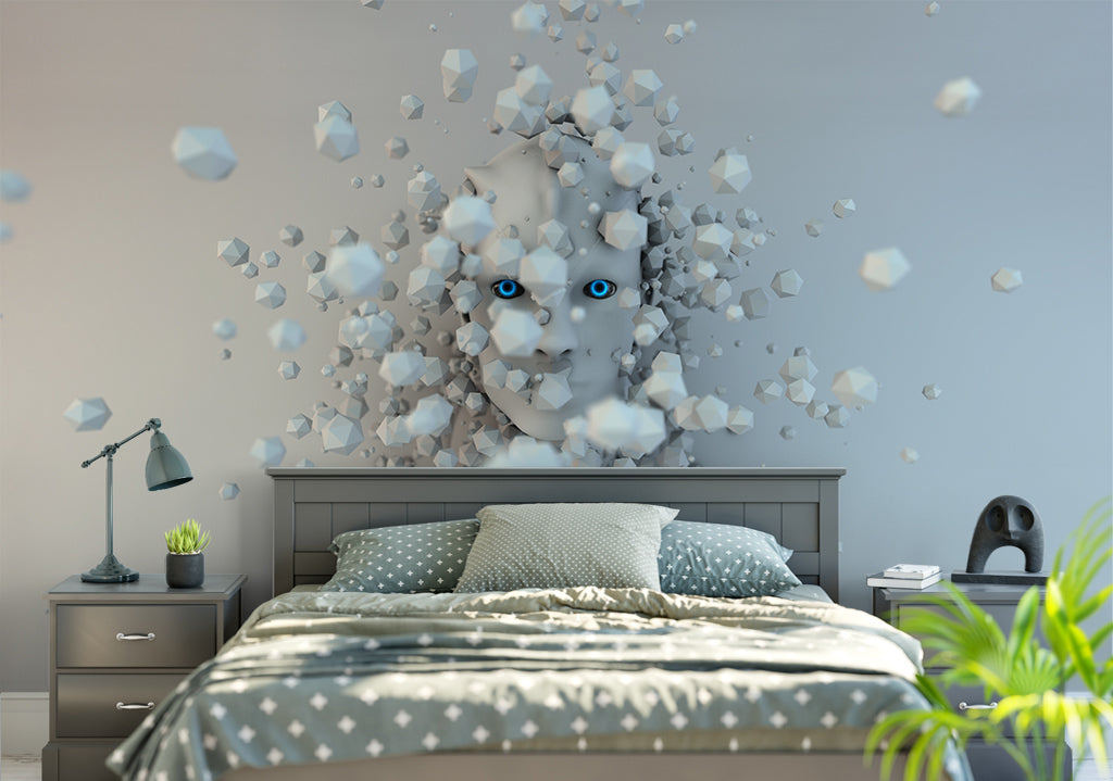 3D Robot Head WG472 Wall Murals