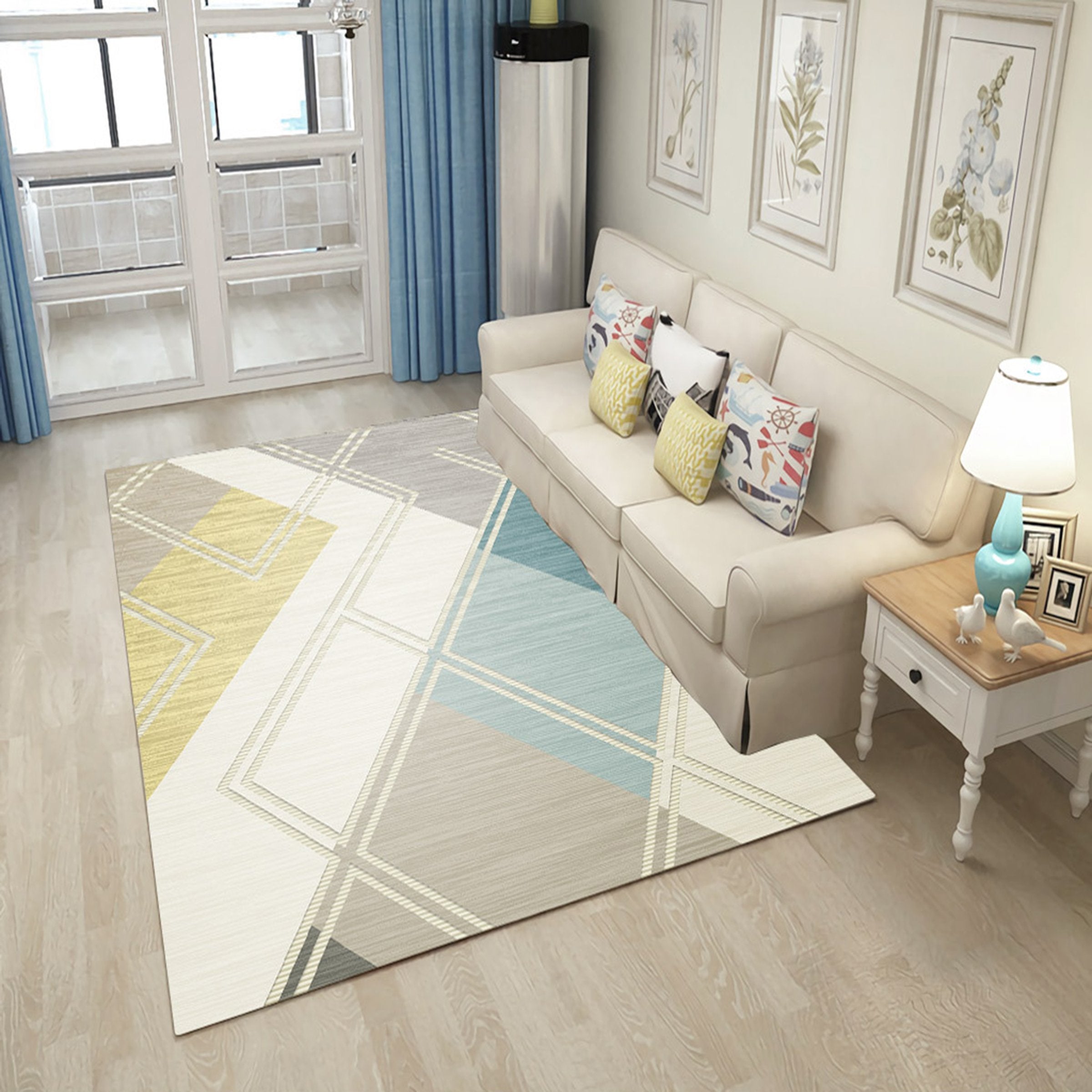 3D Light Diamond WG061 Non Slip Rug Mat Mat AJ Creativity Home