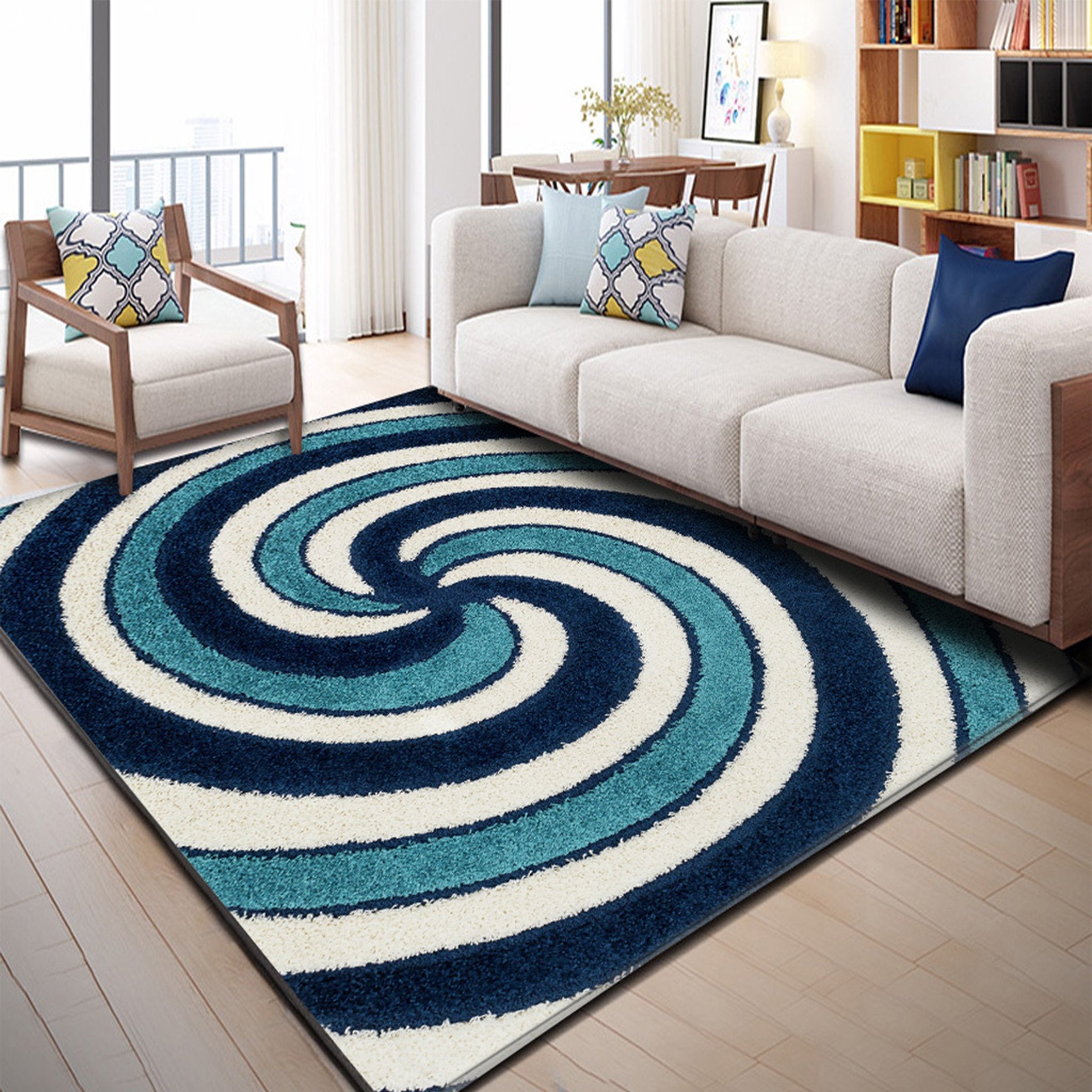 3D Color Spiral WG108 Non Slip Rug Mat Mat AJ Creativity Home