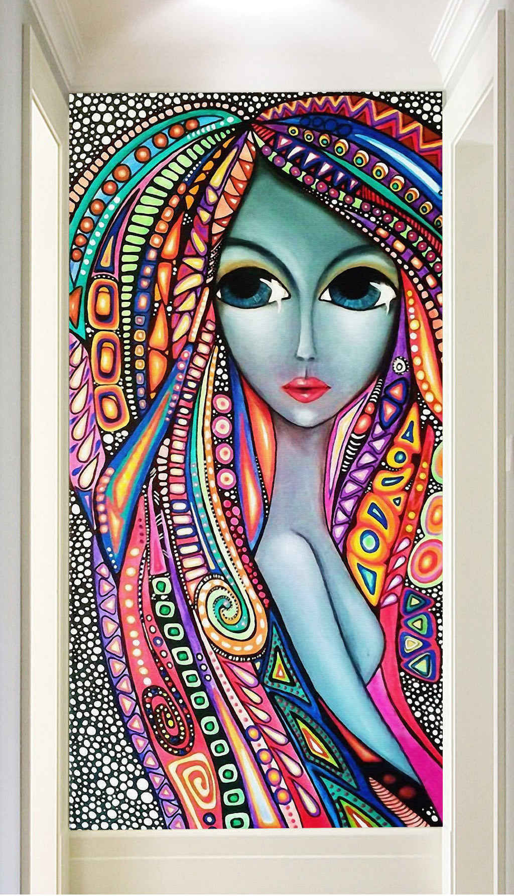 3D Diamond Girl WG052 Wall Murals