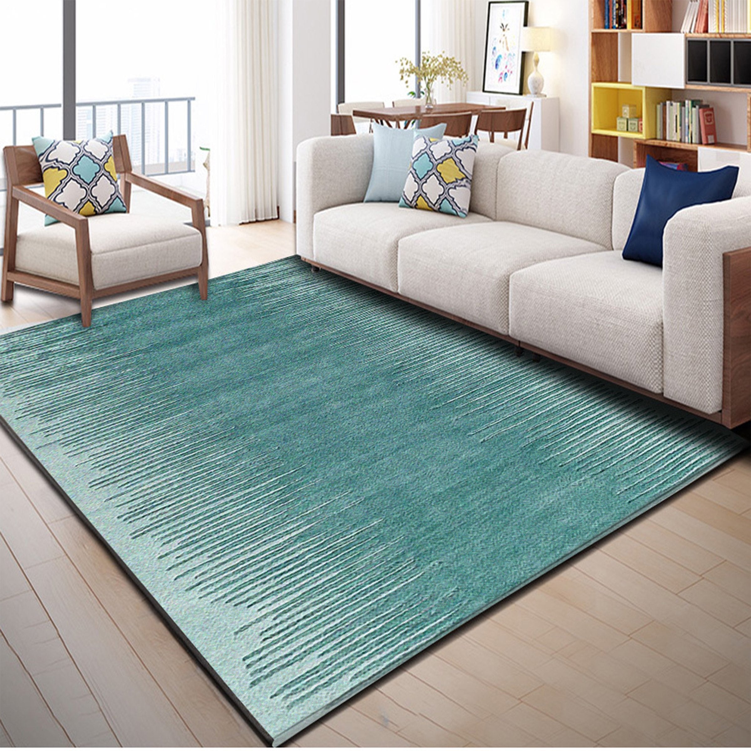 3D Green Vertical WG140 Non Slip Rug Mat Mat AJ Creativity Home