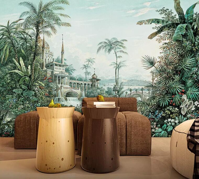 3D Forest Palace WG11 Wall Murals Wallpaper AJ Wallpaper 2