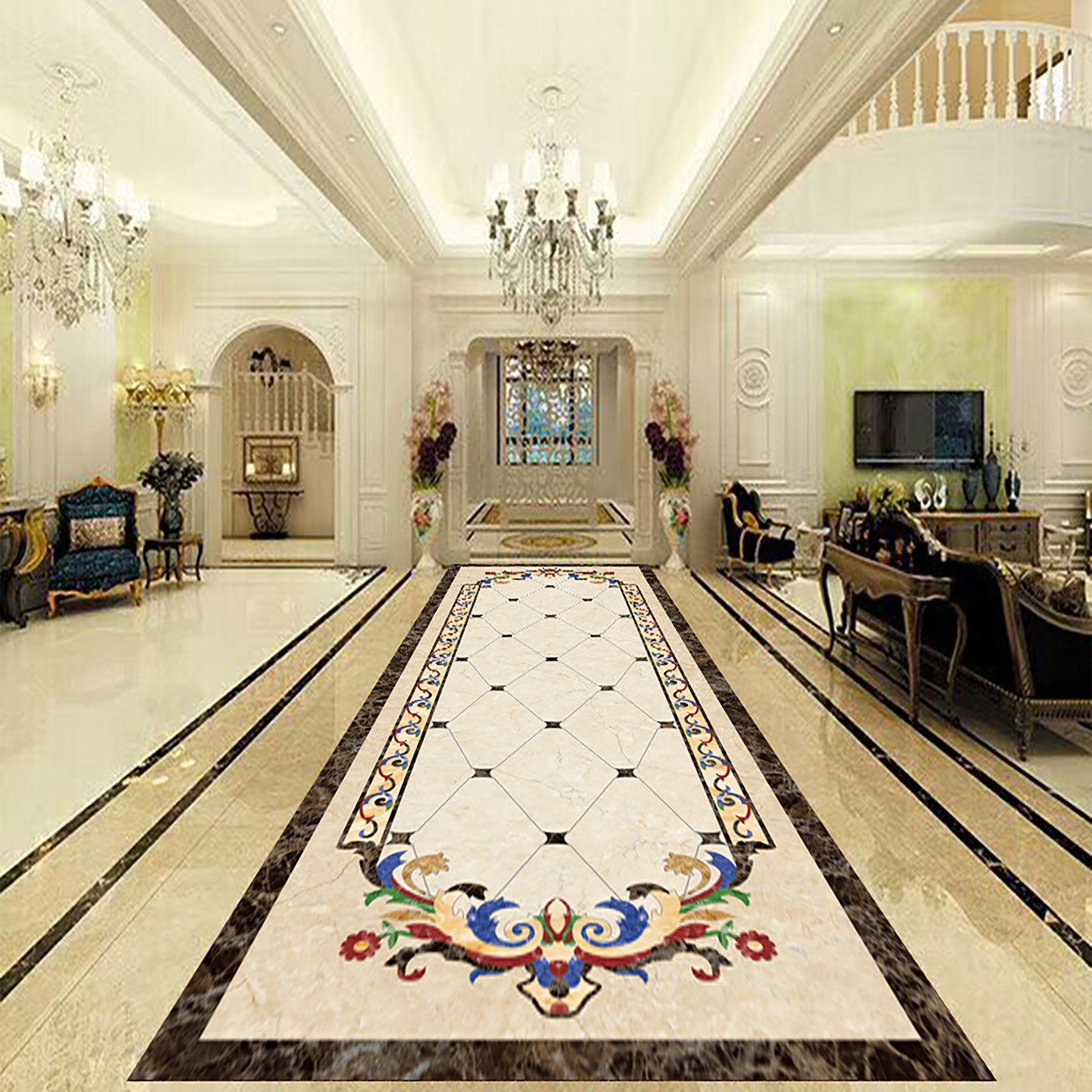 3D Colorful Pattern WG097 Floor Mural Wallpaper AJ Wallpaper 2