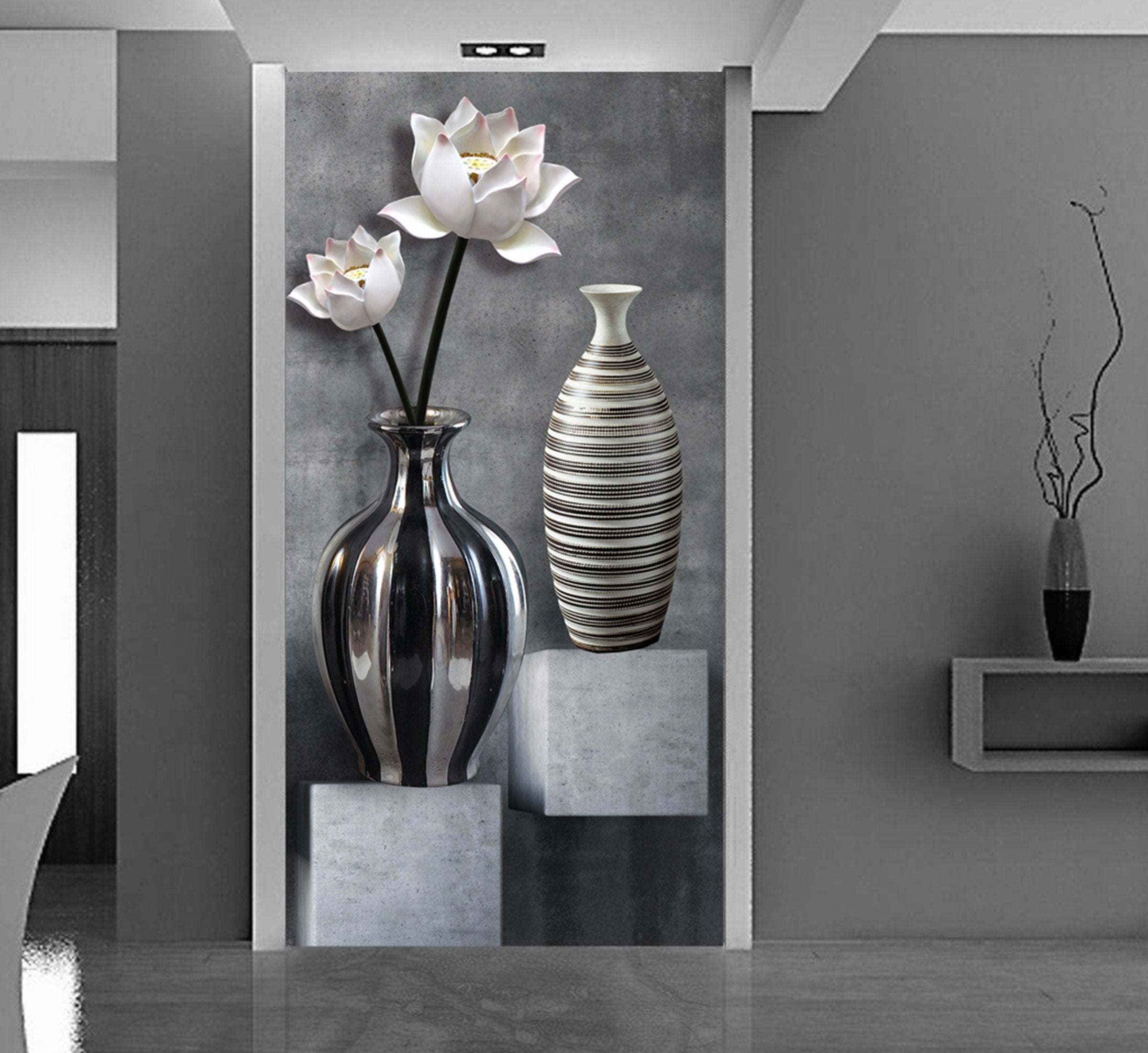 3D Vase 50 Wall Murals Wallpaper AJ Wallpaper 2