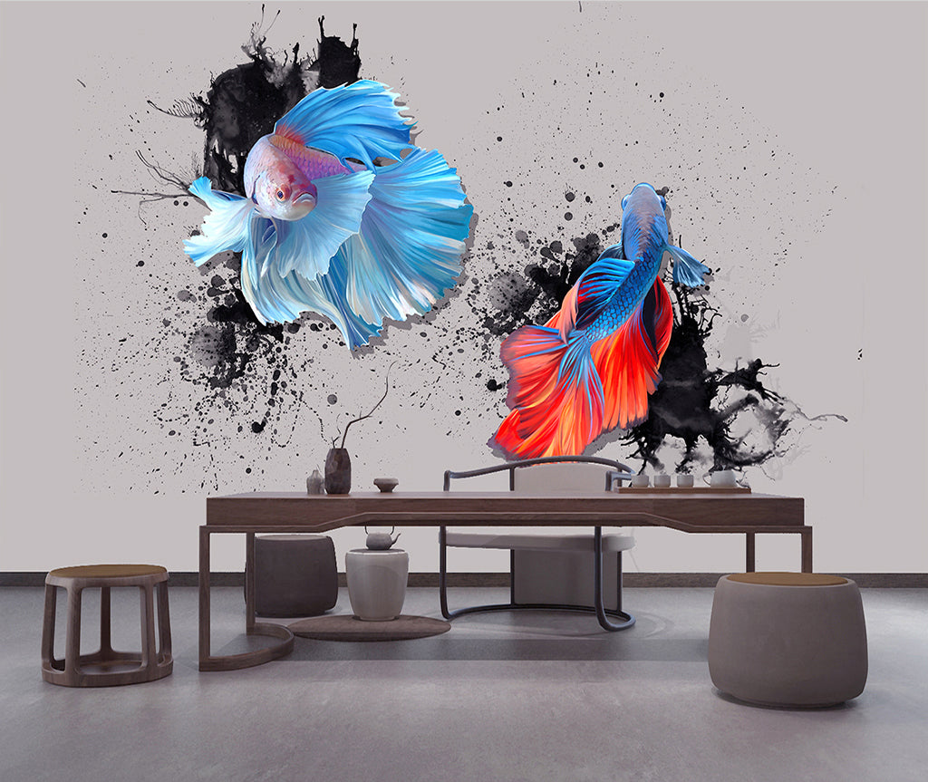 3D Cute Fish WG224 Wall Murals