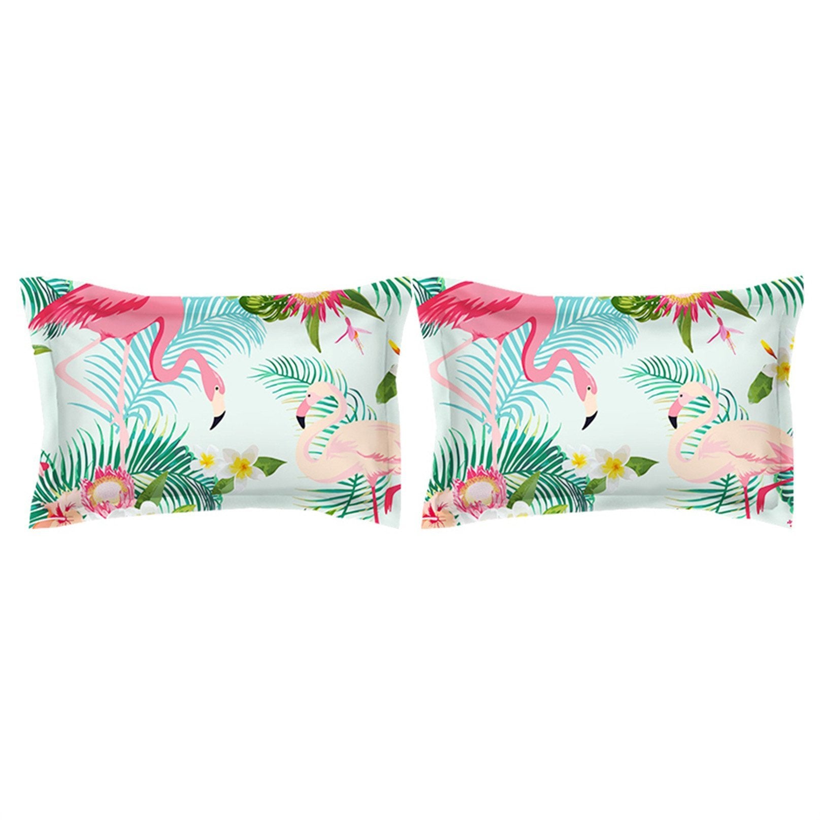 3D Flamingo Foraging 98 Bed Pillowcases Quilt Wallpaper AJ Wallpaper
